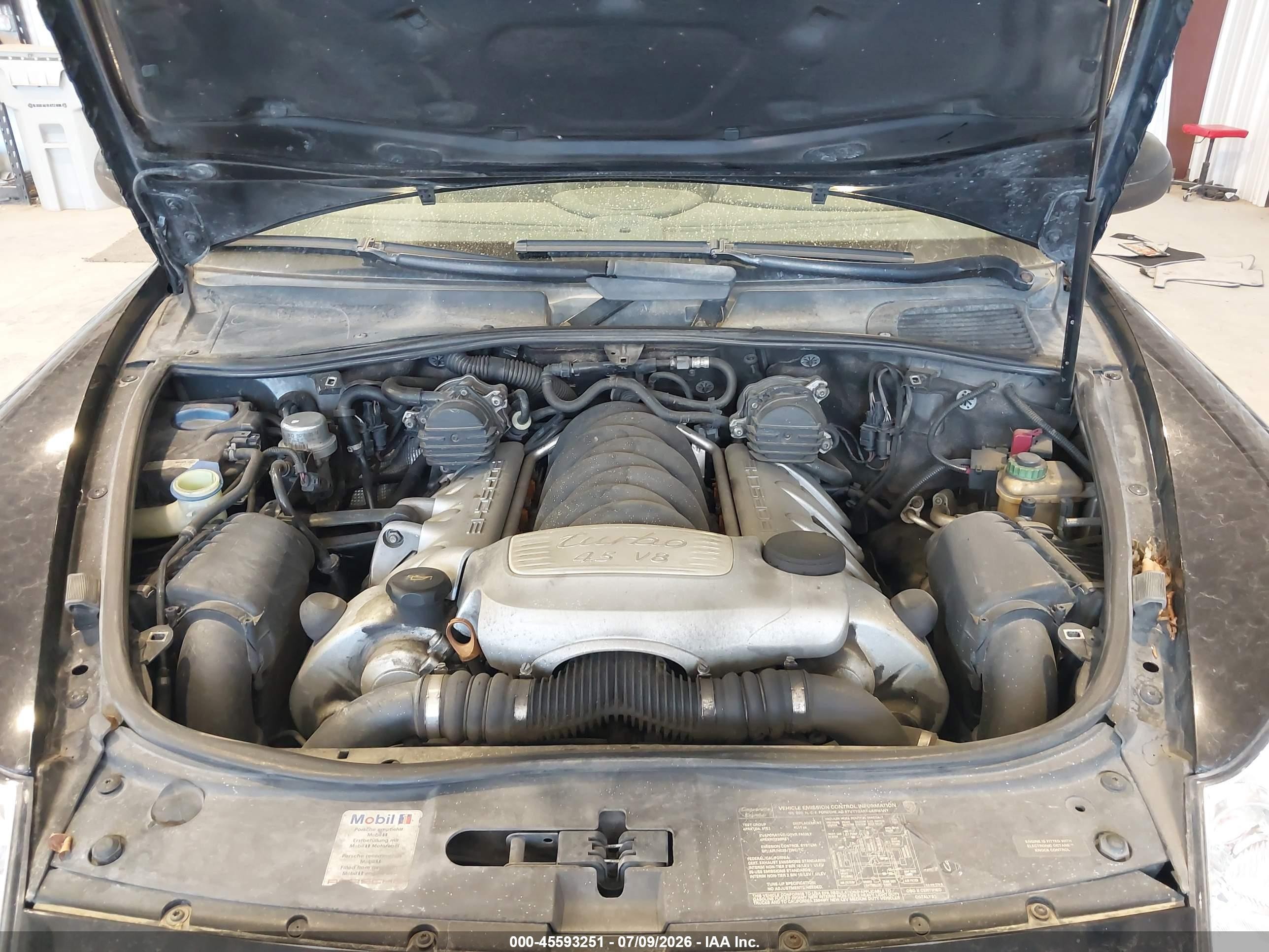2004 Porsche Cayenne Turbo Черный vin: WP1AC29P74LA93173