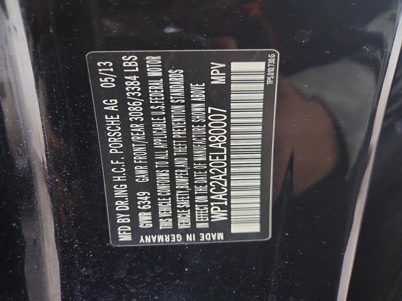 2014 Porsche Cayenne Turbo Black vin: WP1AC2A20ELA80007