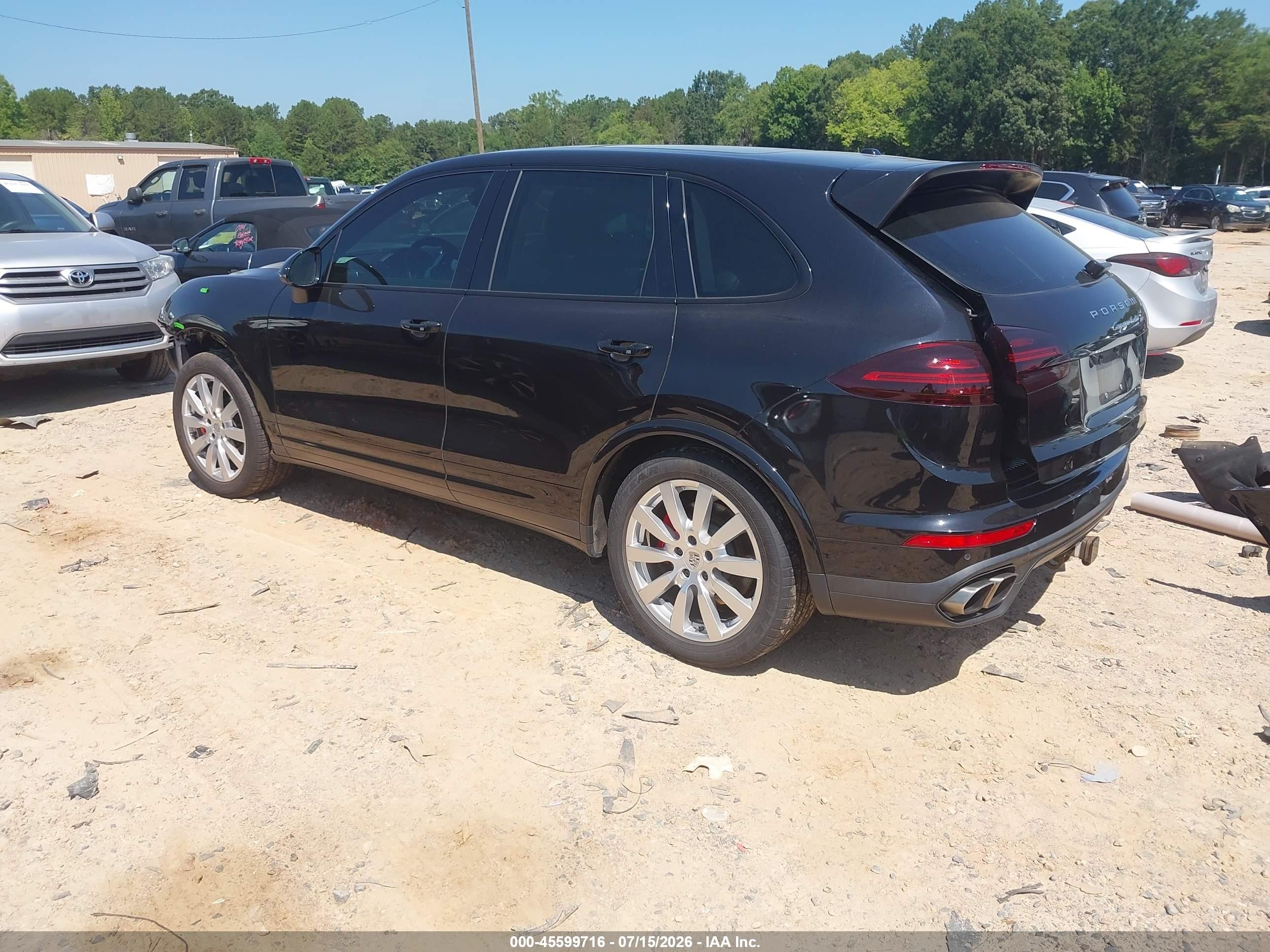 2015 Porsche Cayenne Turbo Черный vin: WP1AC2A24FLA80853
