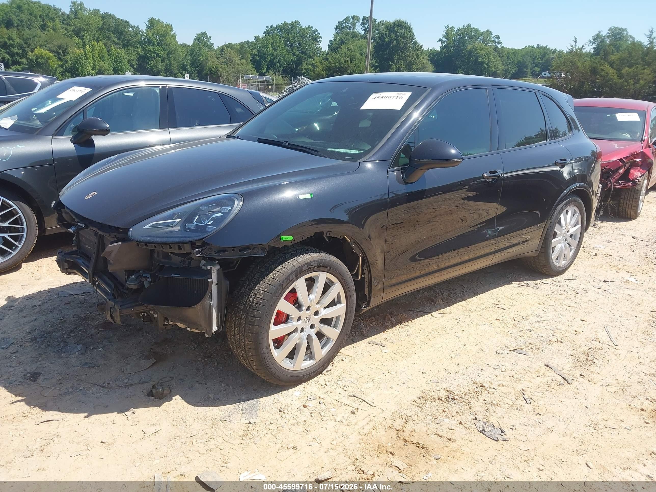 2015 Porsche Cayenne Turbo Черный vin: WP1AC2A24FLA80853