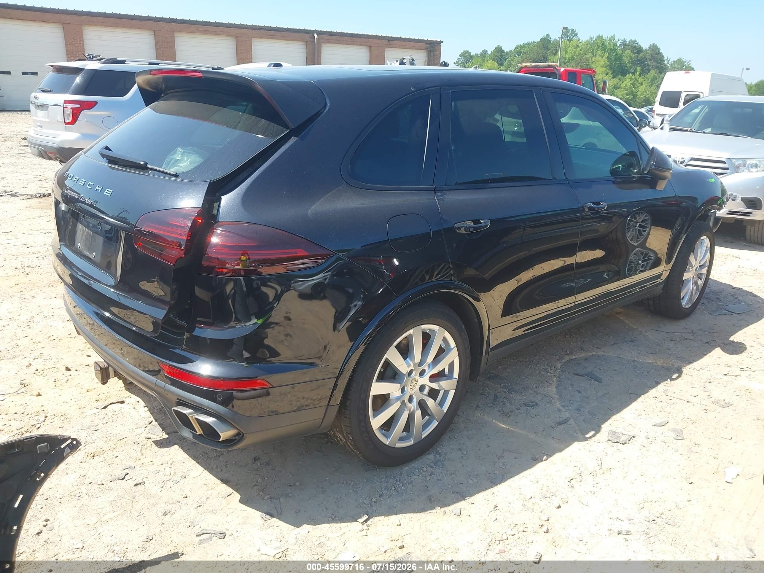 2015 Porsche Cayenne Turbo Черный vin: WP1AC2A24FLA80853