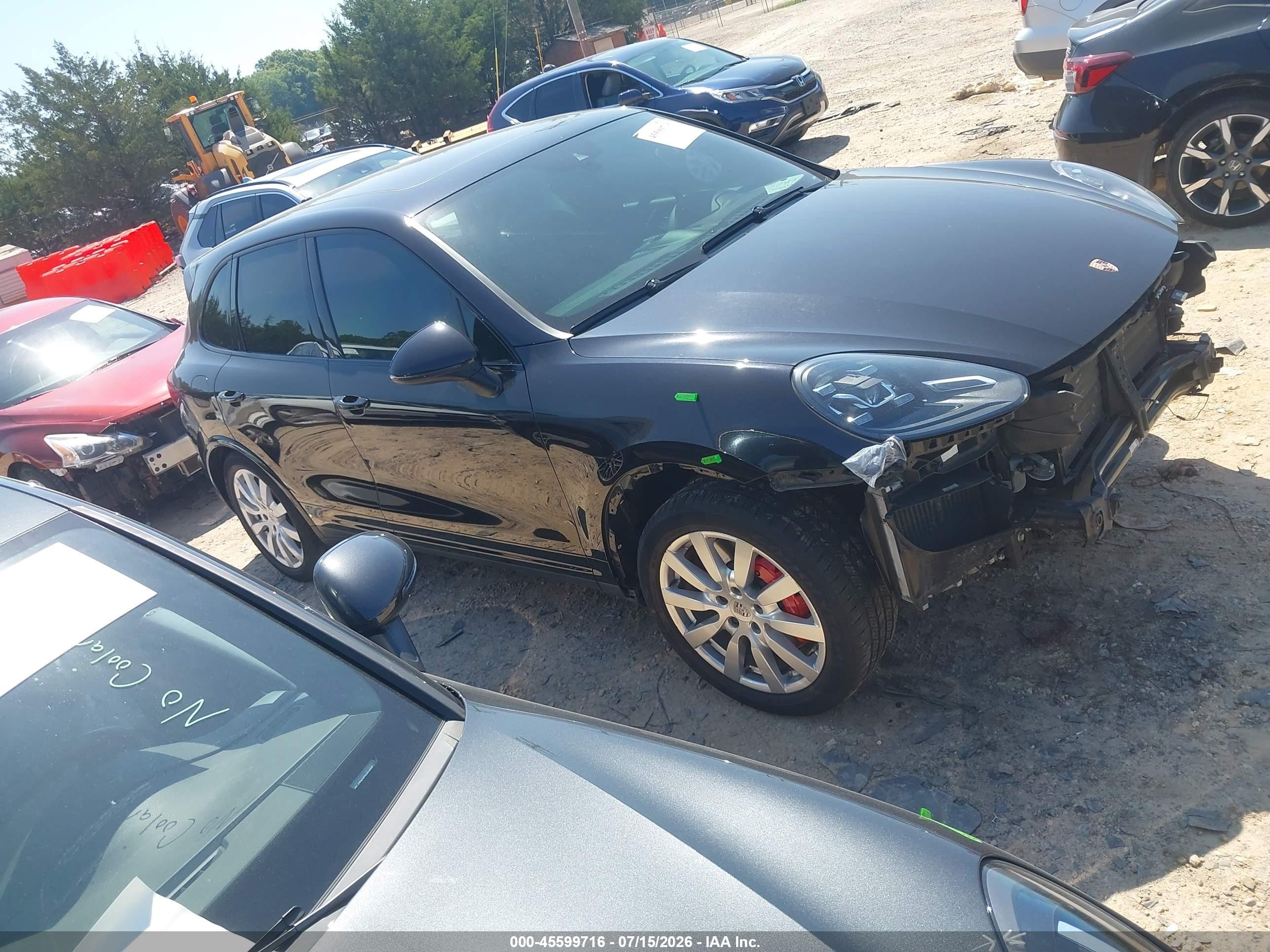 2015 Porsche Cayenne Turbo Черный vin: WP1AC2A24FLA80853