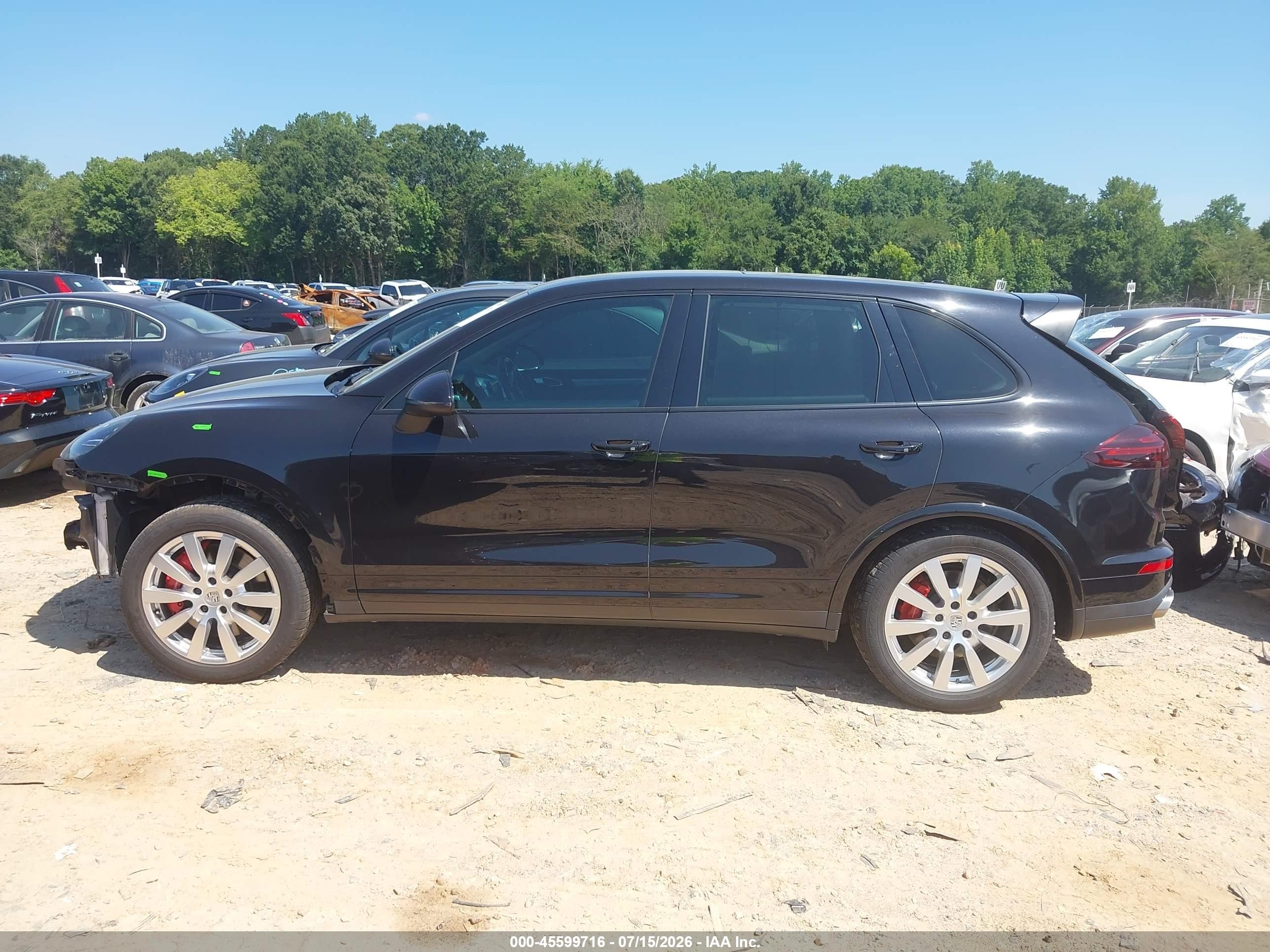 2015 Porsche Cayenne Turbo Черный vin: WP1AC2A24FLA80853