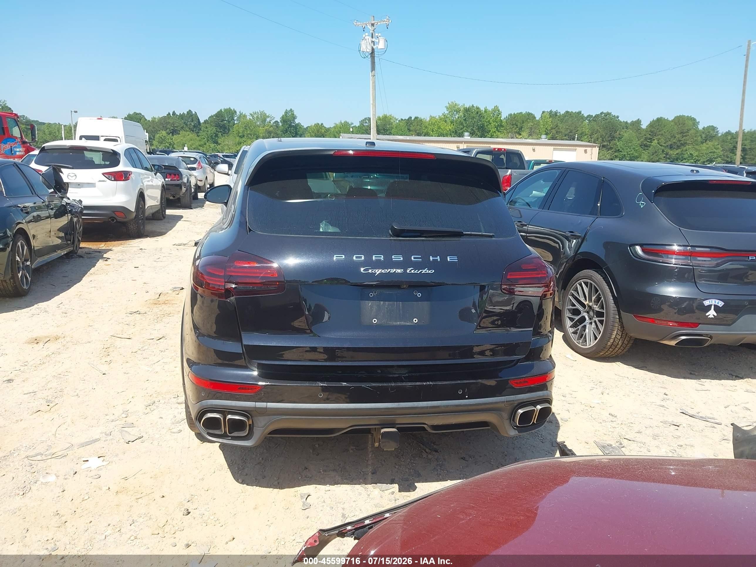 2015 Porsche Cayenne Turbo Черный vin: WP1AC2A24FLA80853