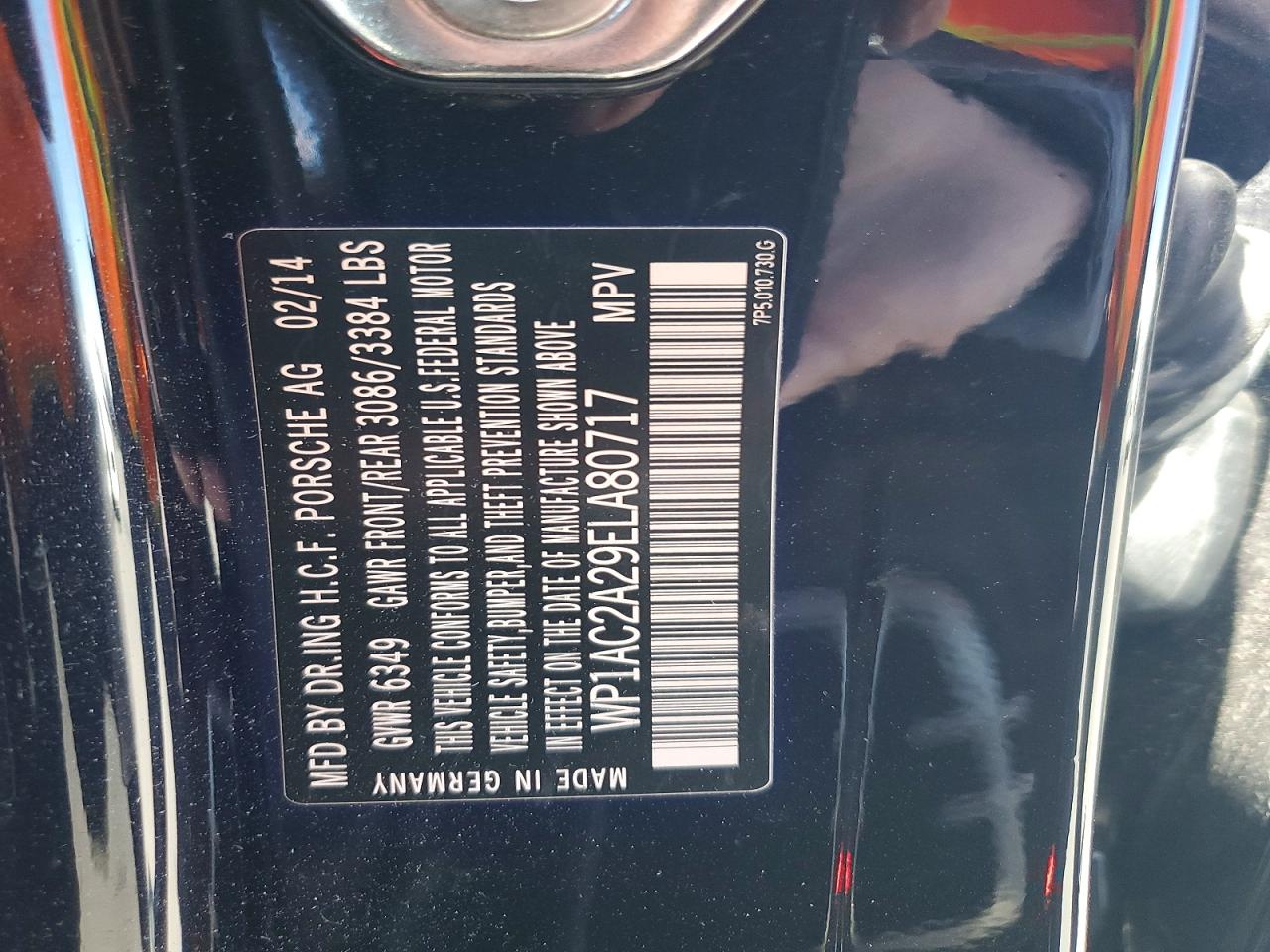 2014 Porsche Cayenne Turbo Black vin: WP1AC2A29ELA80717
