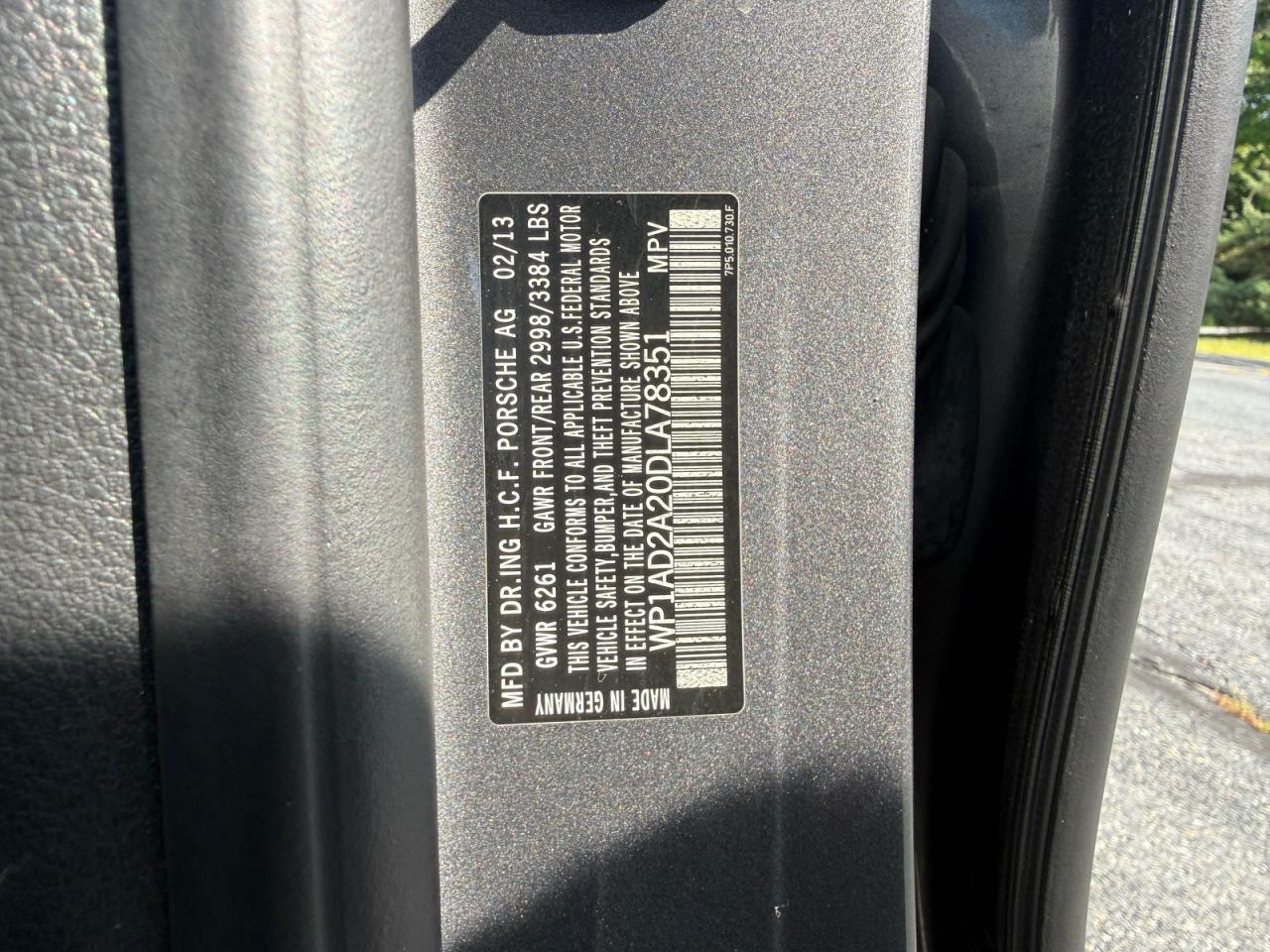 2013 Porsche Cayenne Gts Charcoal vin: WP1AD2A20DLA78351