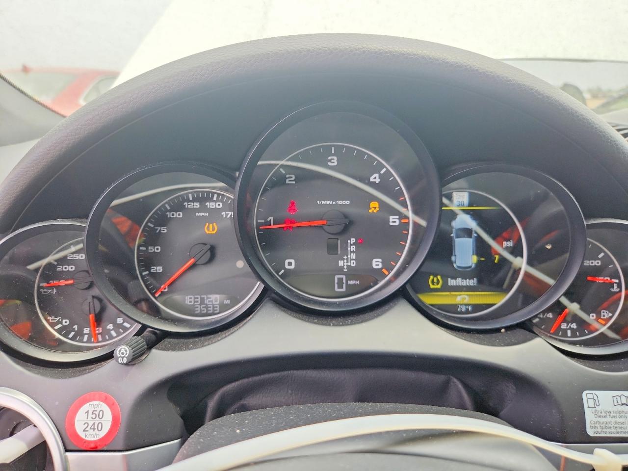 2014 Porsche Cayenne White vin: WP1AF2A24ELA32890