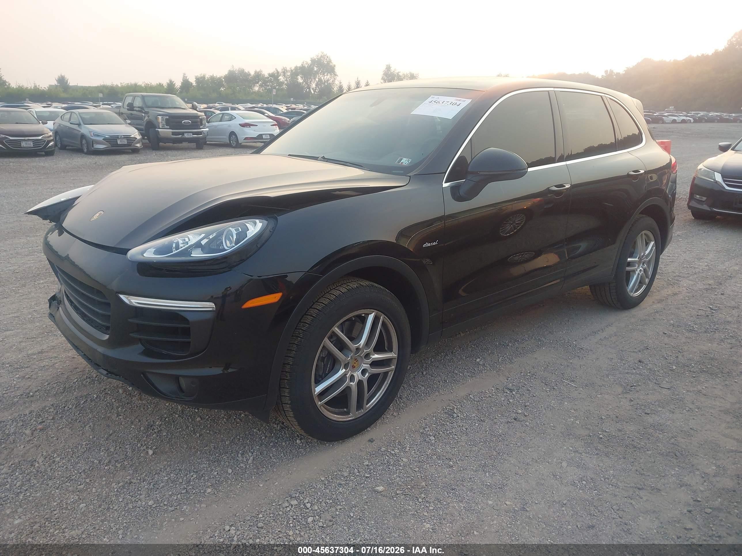 2015 Porsche Cayenne Diesel Черный vin: WP1AF2A24FLA40926
