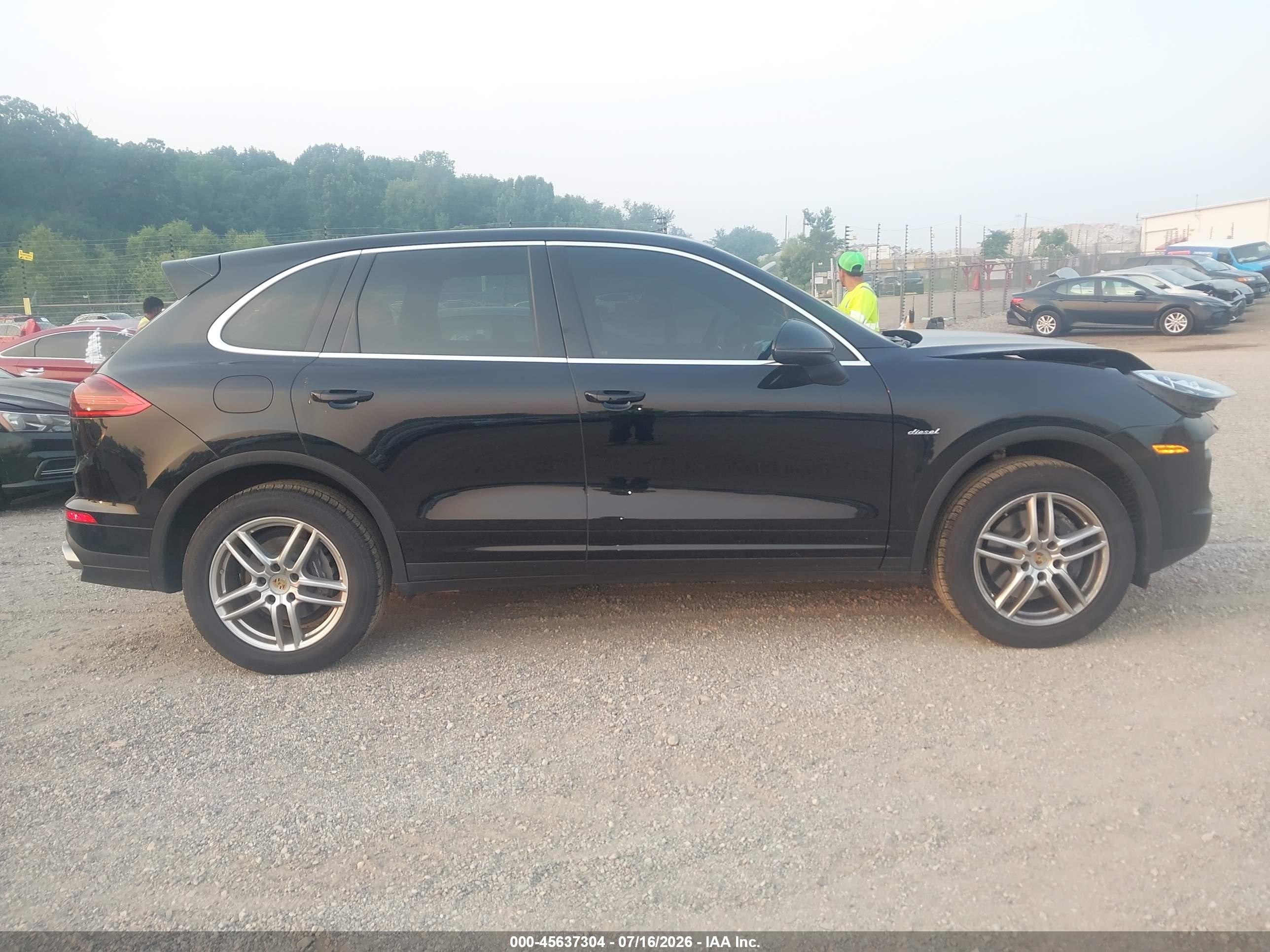 2015 Porsche Cayenne Diesel Черный vin: WP1AF2A24FLA40926