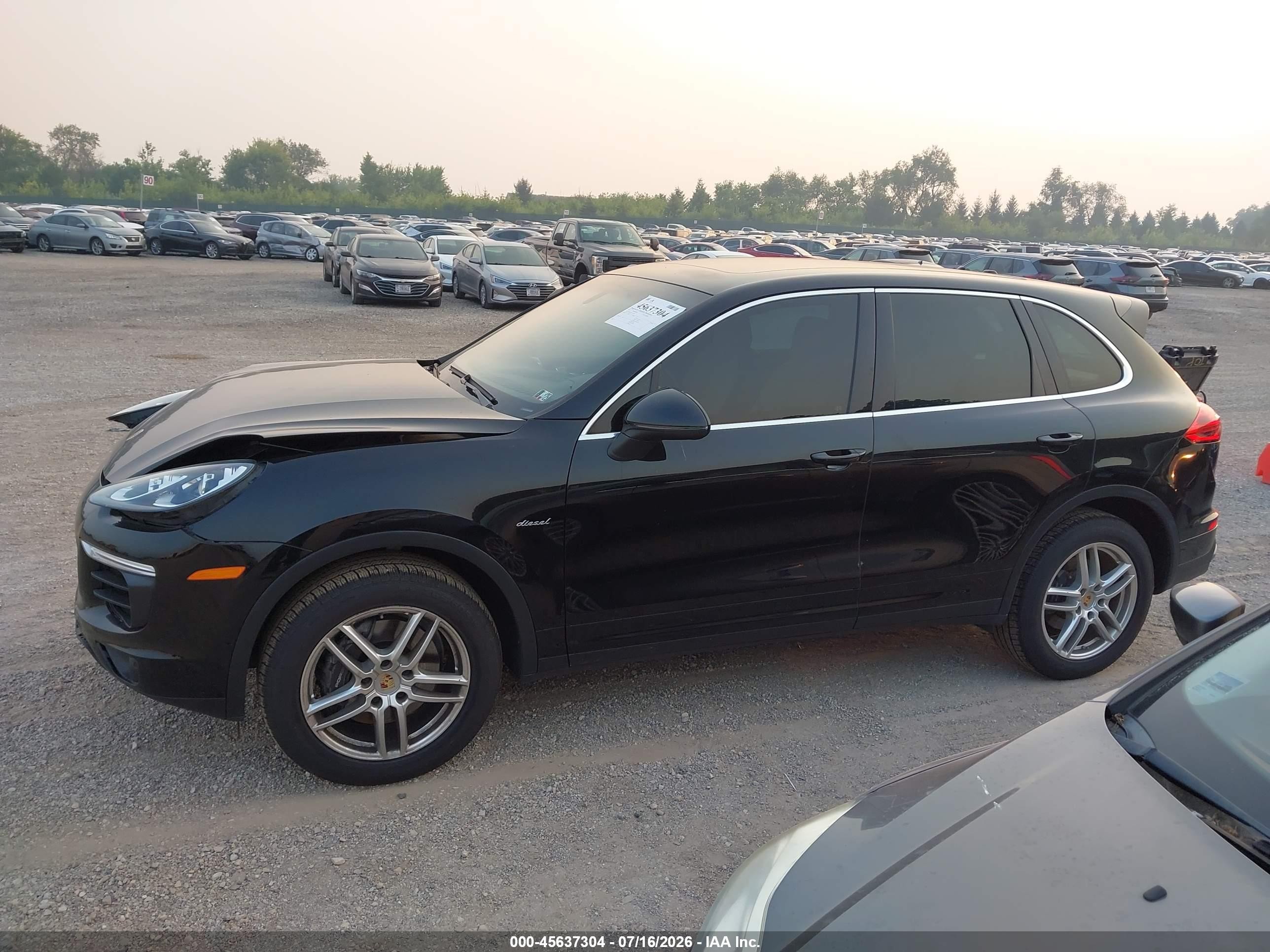 2015 Porsche Cayenne Diesel Черный vin: WP1AF2A24FLA40926