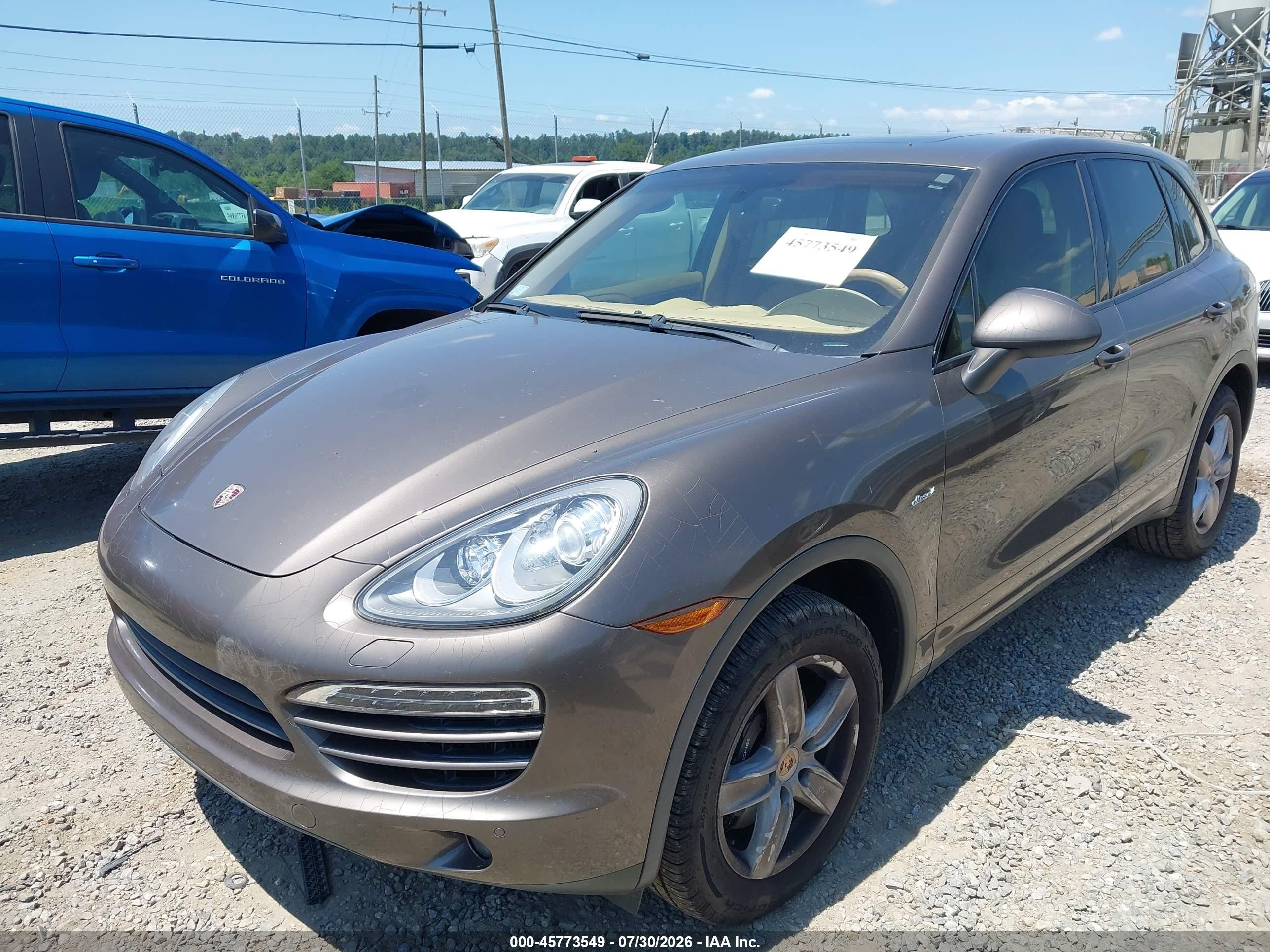 2014 Porsche Cayenne Diesel/diesel Platinum Edition Gray vin: WP1AF2A27ELA32088