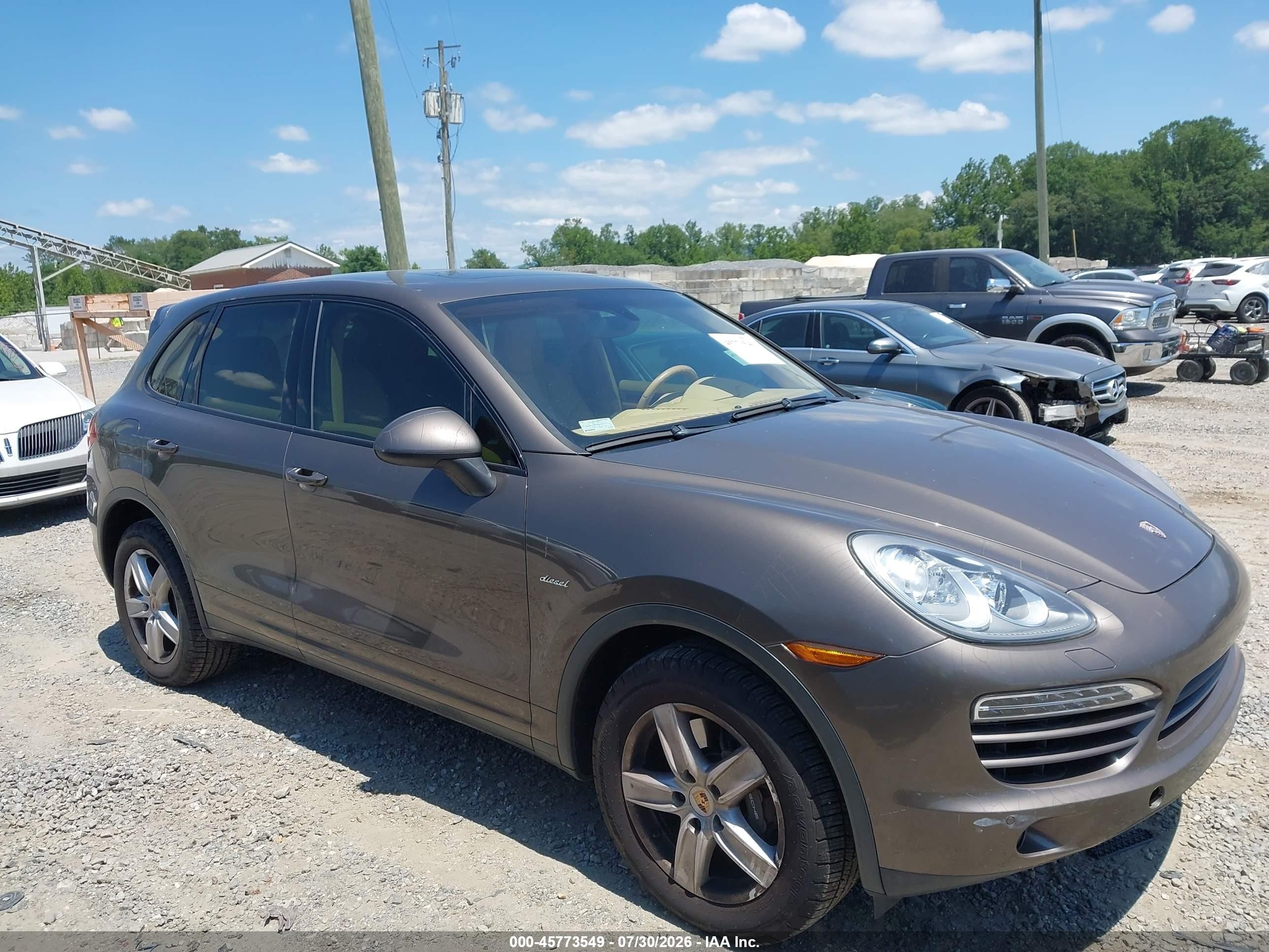 2014 Porsche Cayenne Diesel/diesel Platinum Edition Gray vin: WP1AF2A27ELA32088