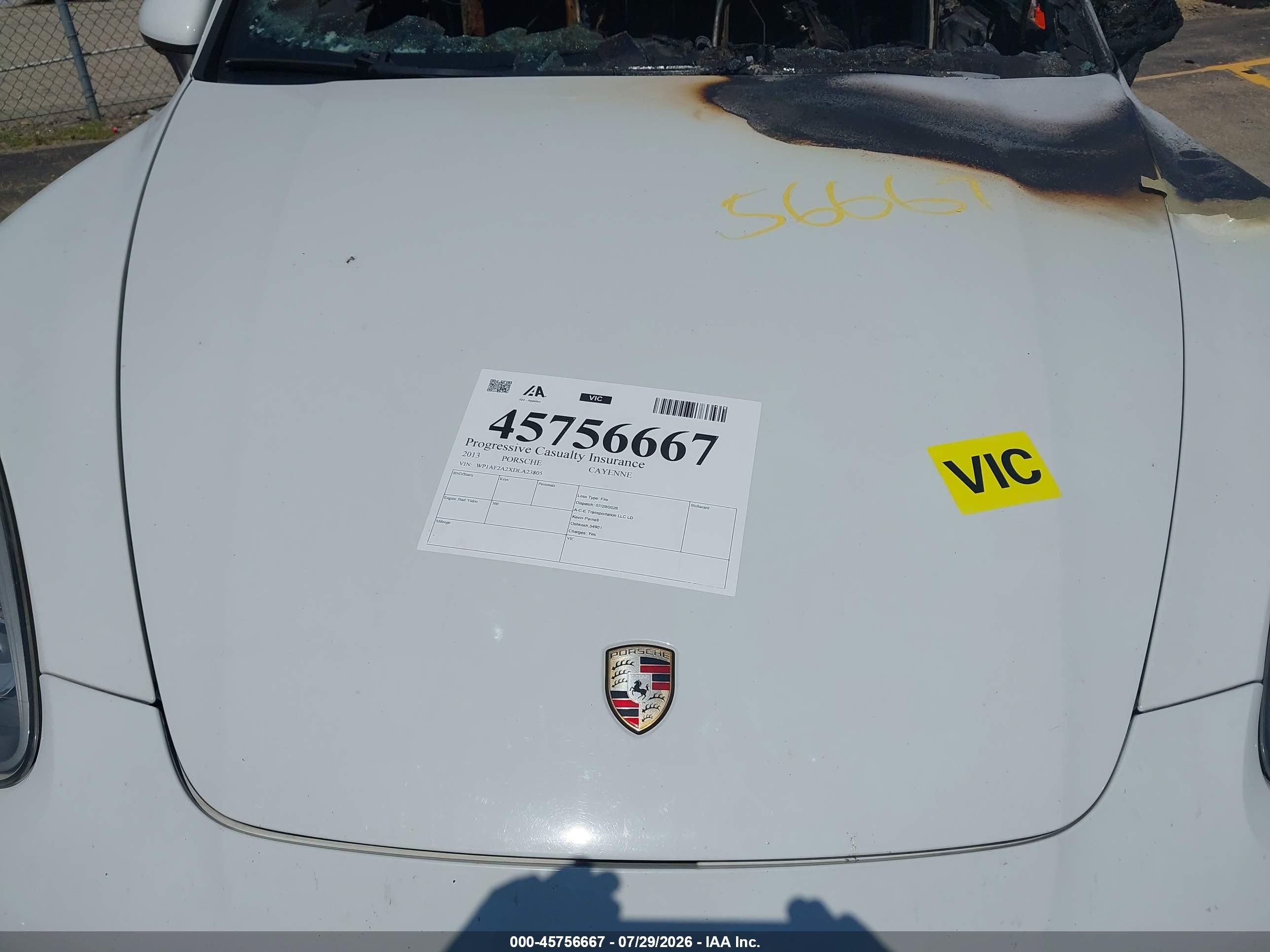 2013 Porsche Cayenne Diesel White vin: WP1AF2A2XDLA23805