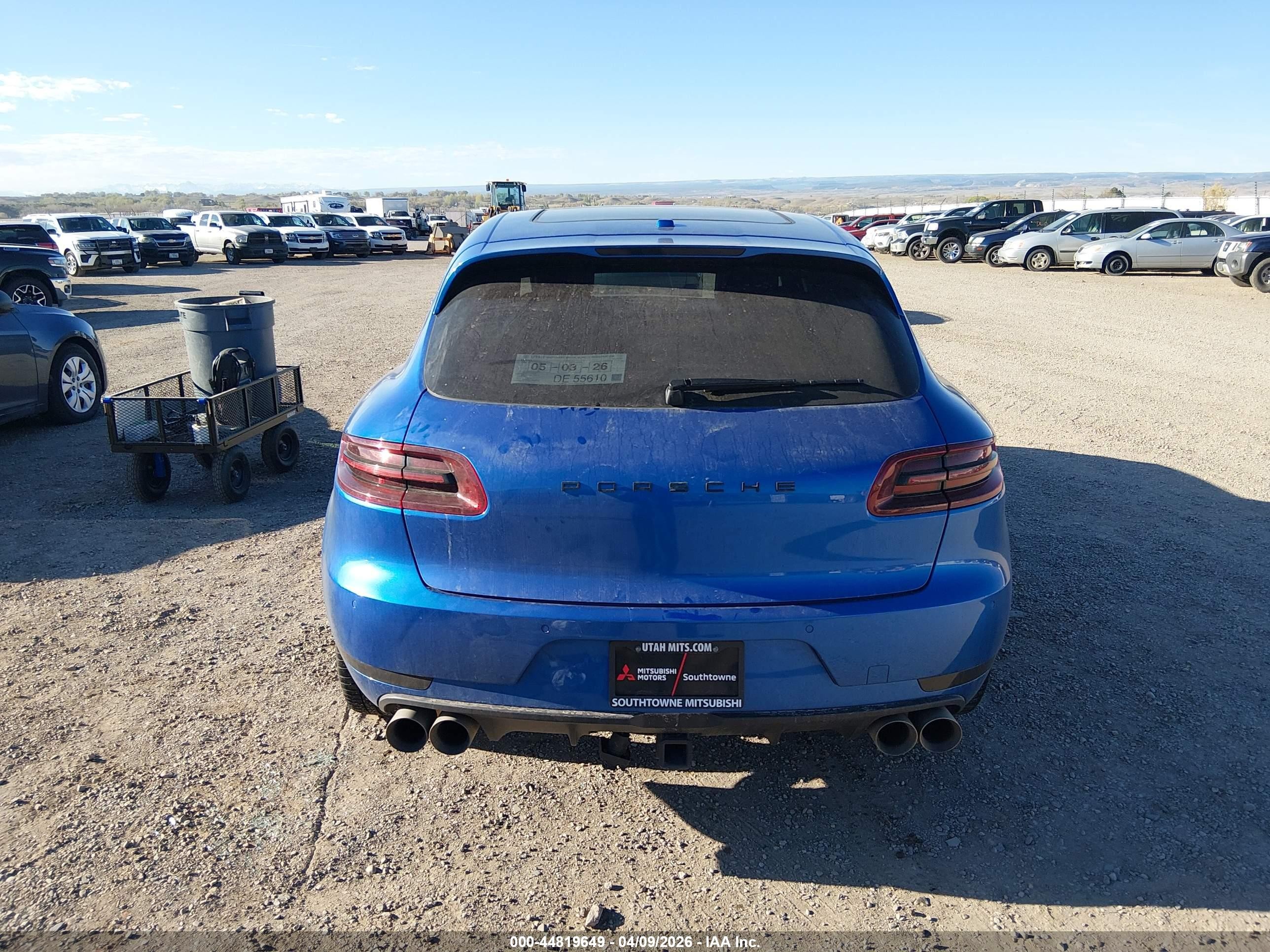 2015 Porsche Macan Turbo Blue vin: WP1AF2A56FLB96749