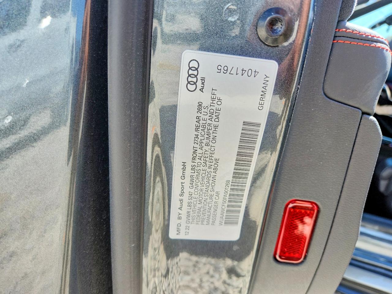 2023 Audi Rs5 Gray vin: WUAAWCF50PA901268