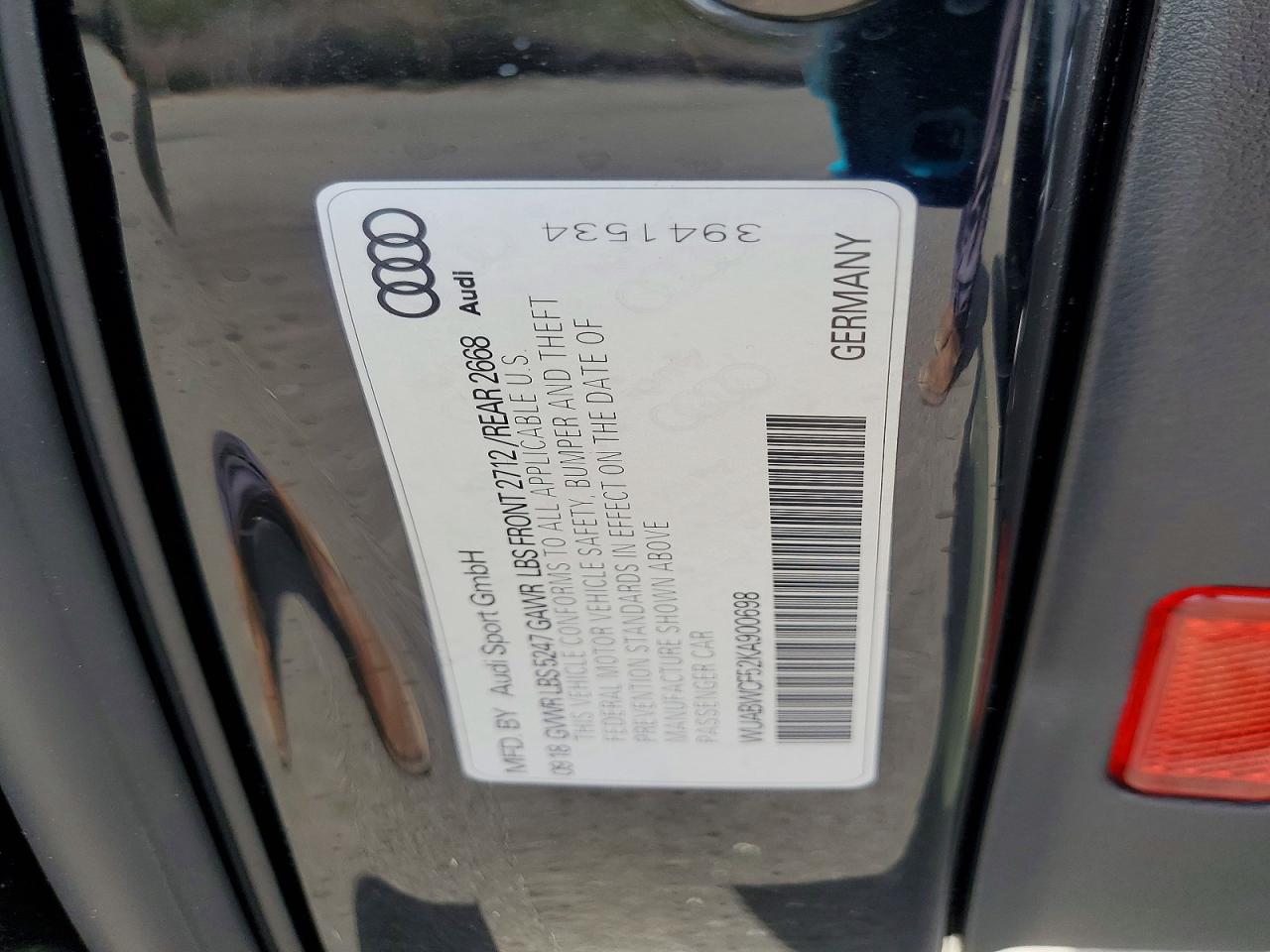 2019 Audi Rs5 Black vin: WUABWCF52KA900698
