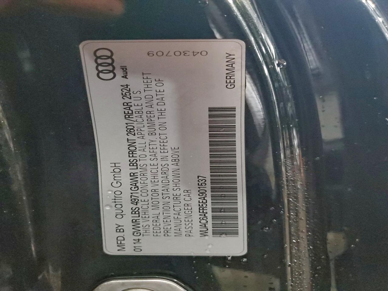2014 Audi Rs5 Black vin: WUAC6AFR5EA901537