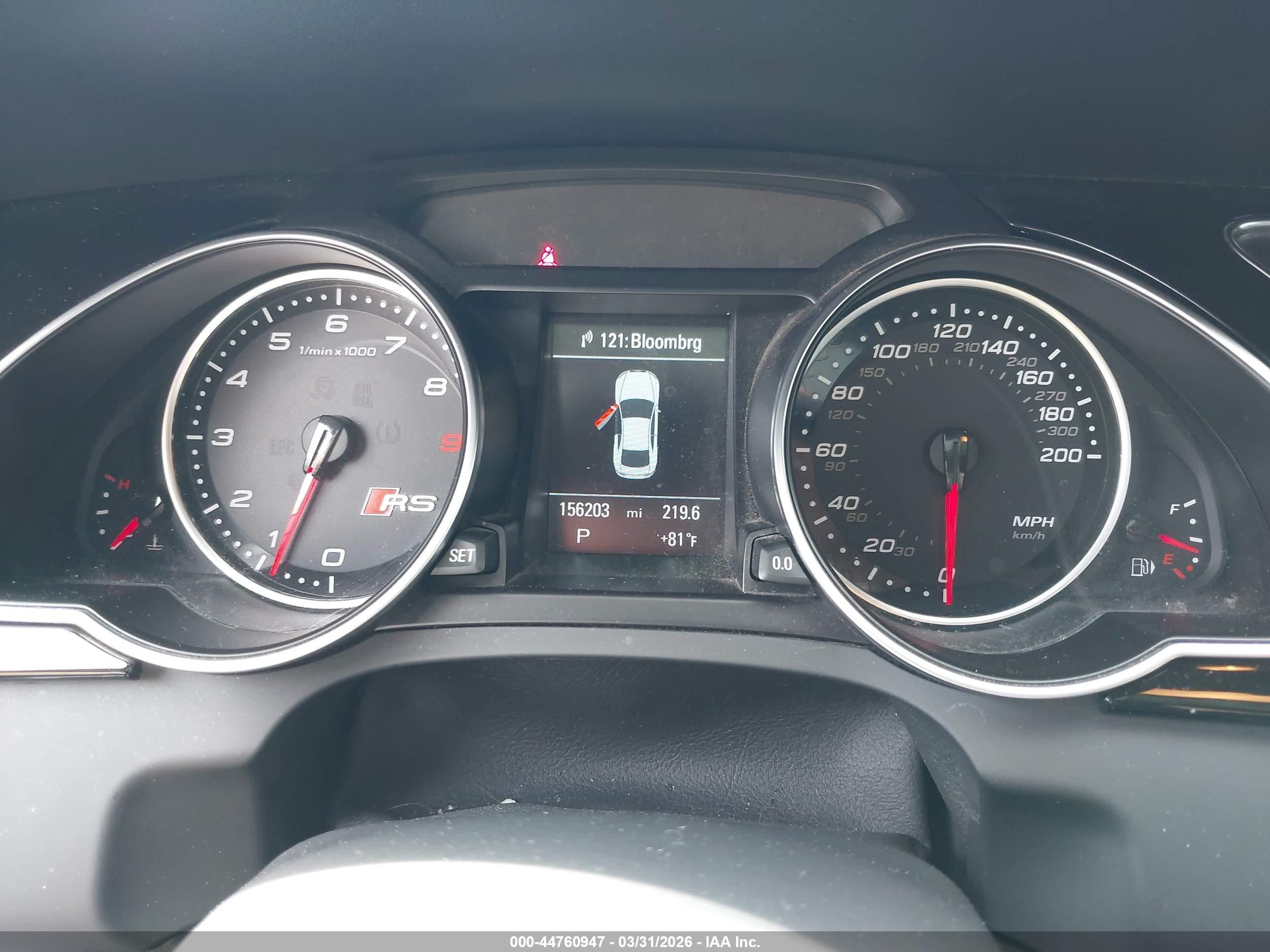 2014 Audi Rs 5 4.2 White vin: WUAC6AFR6EA900283