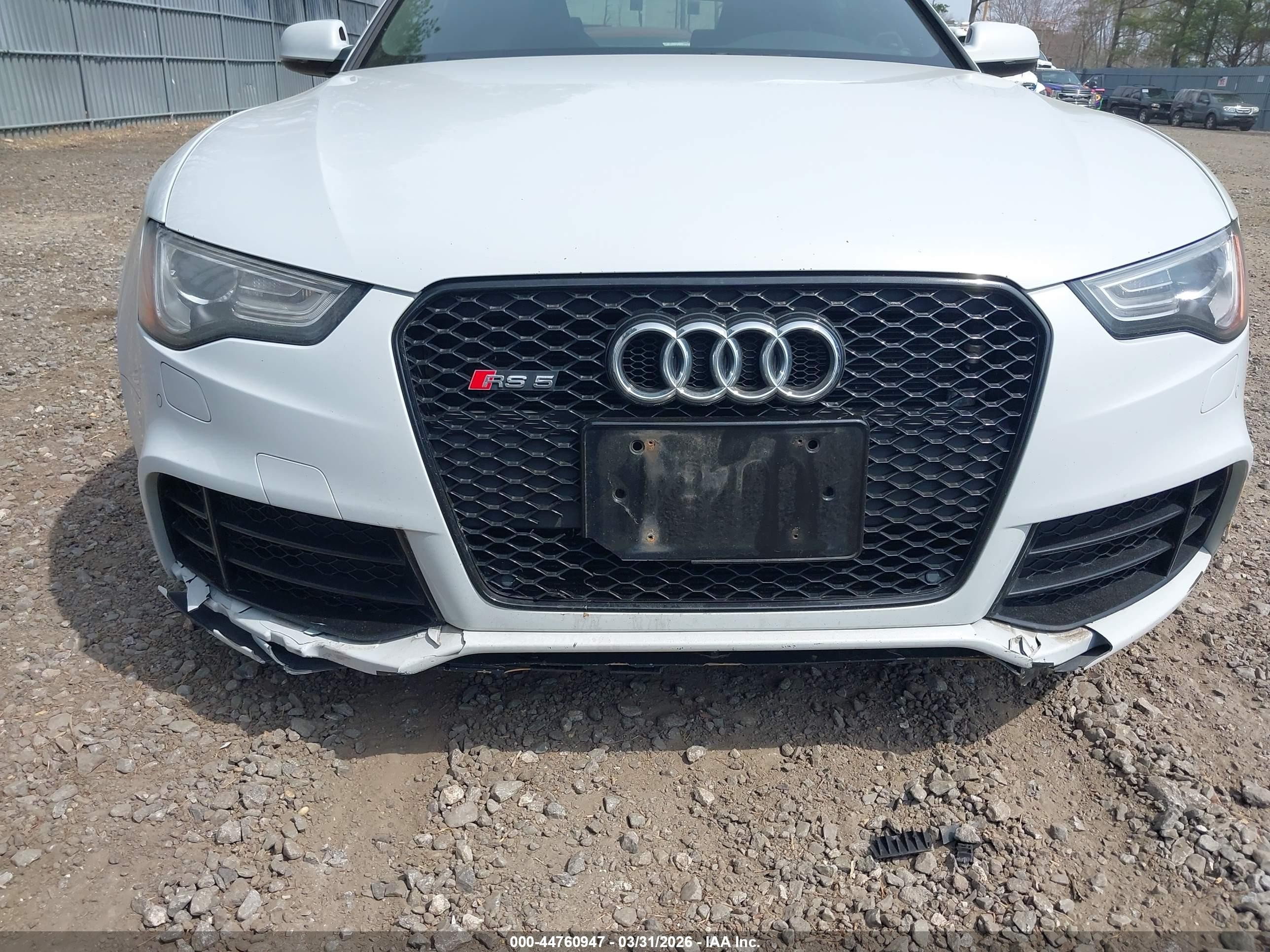 2014 Audi Rs 5 4.2 White vin: WUAC6AFR6EA900283