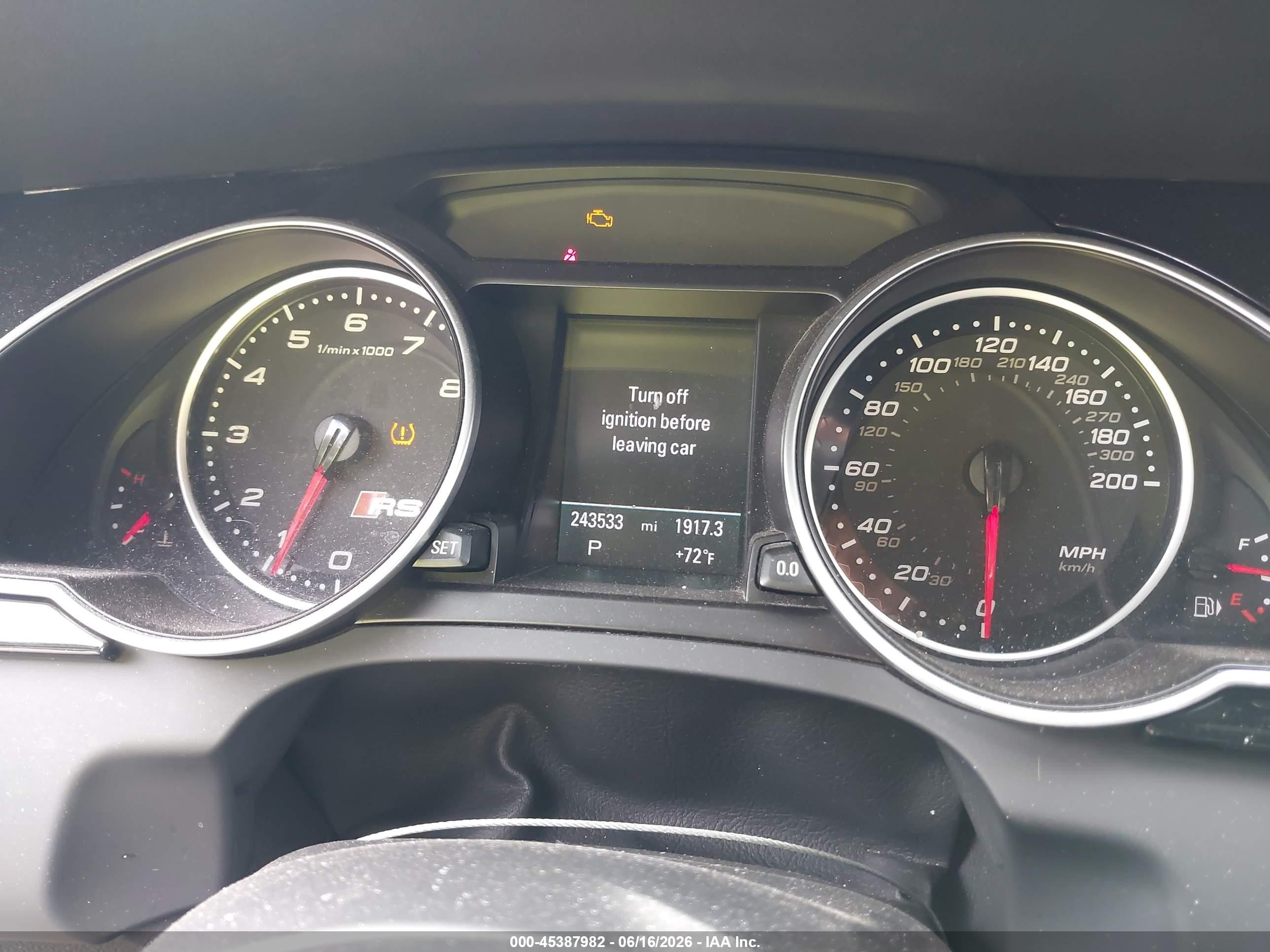 2013 Audi Rs 5 4.2 Gray vin: WUAC6AFR7DA900985