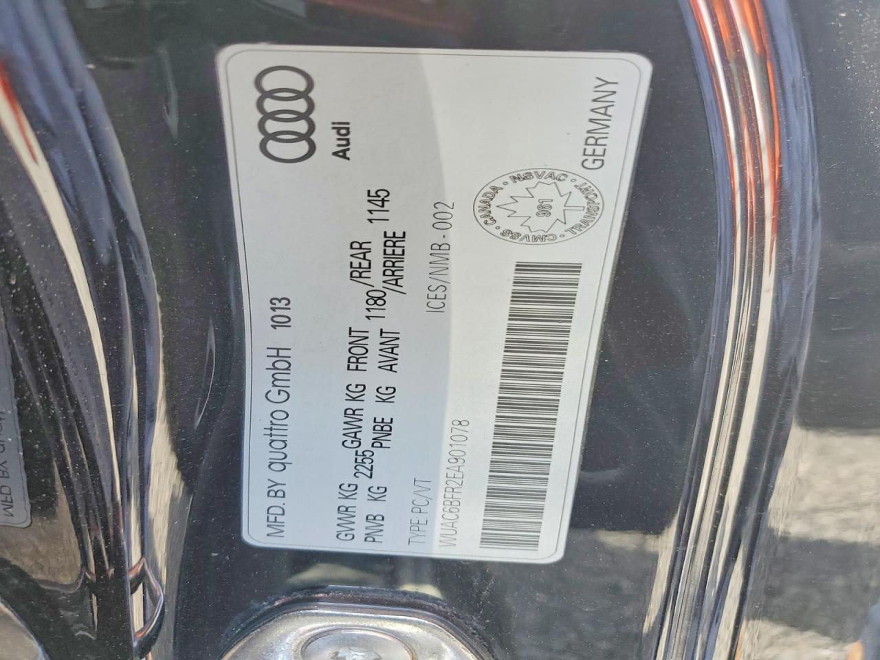 2014 Audi Rs5 Black vin: WUAC6BFR2EA901078