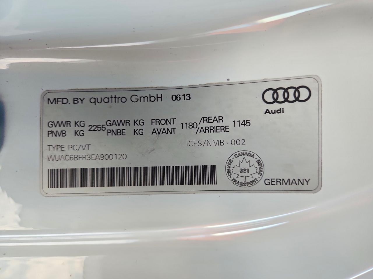 2014 Audi Rs5 White vin: WUAC6BFR3EA900120