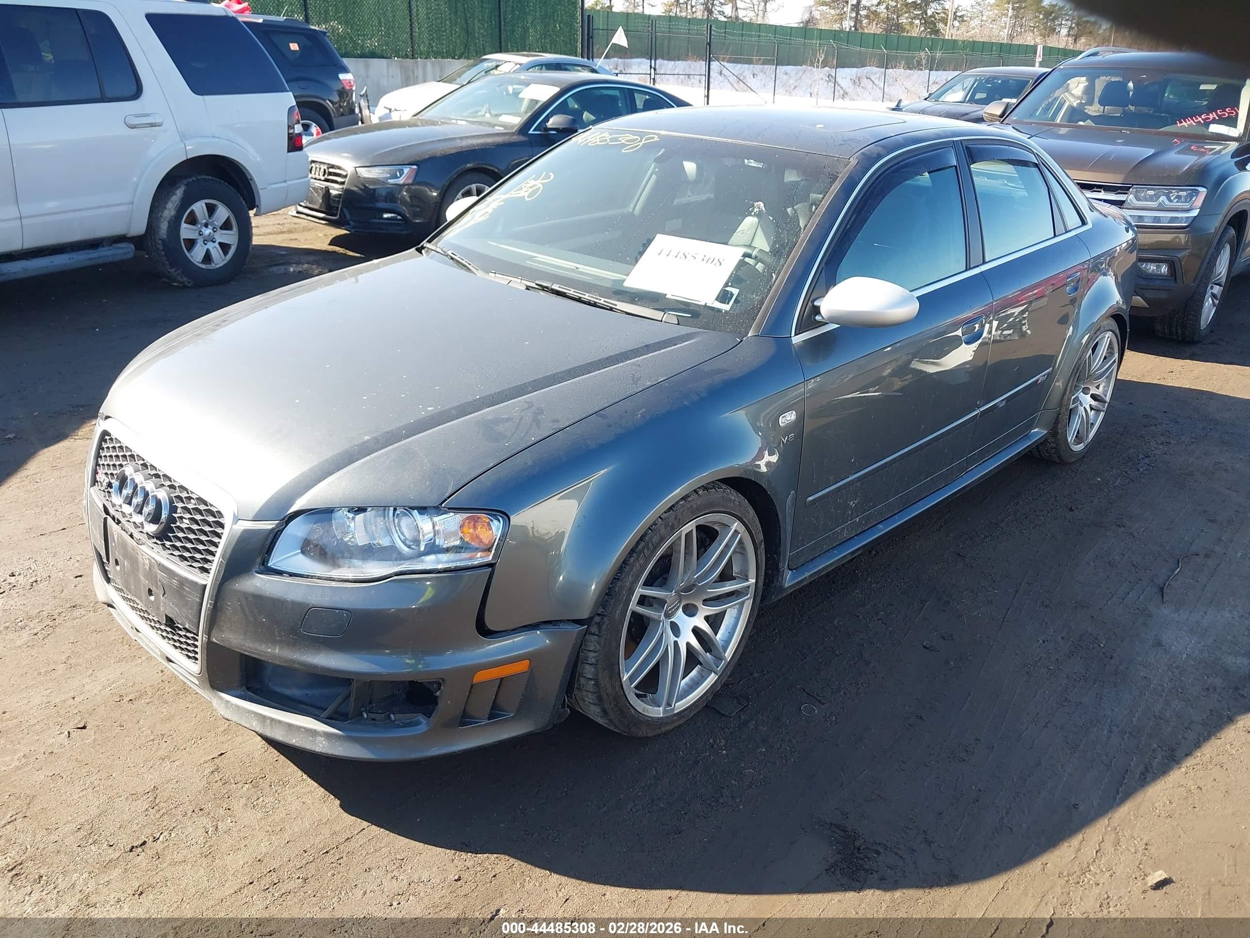 2008 Audi Rs 4 4.2l Gray vin: WUADU78E18N901748