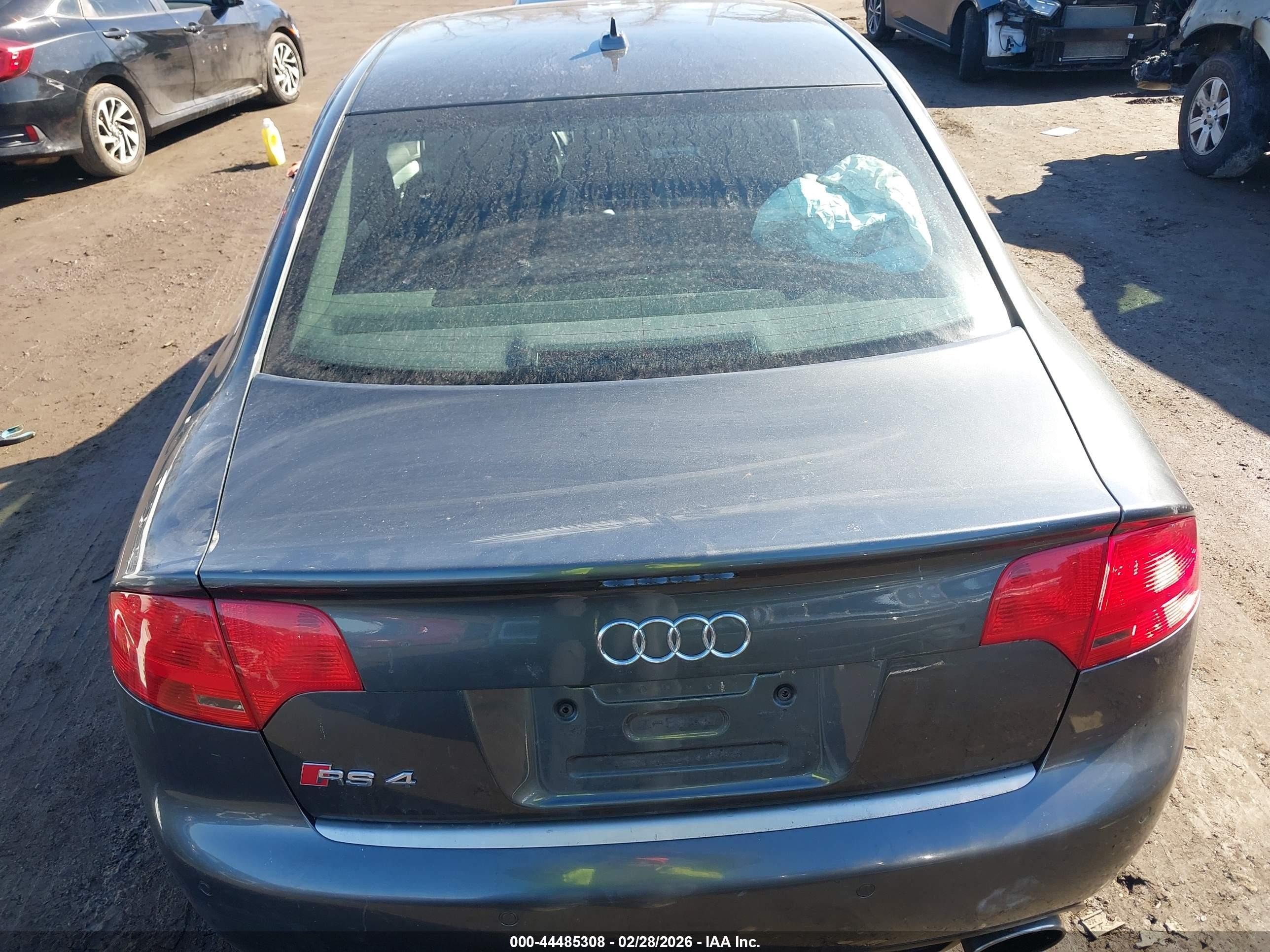 2008 Audi Rs 4 4.2l Gray vin: WUADU78E18N901748