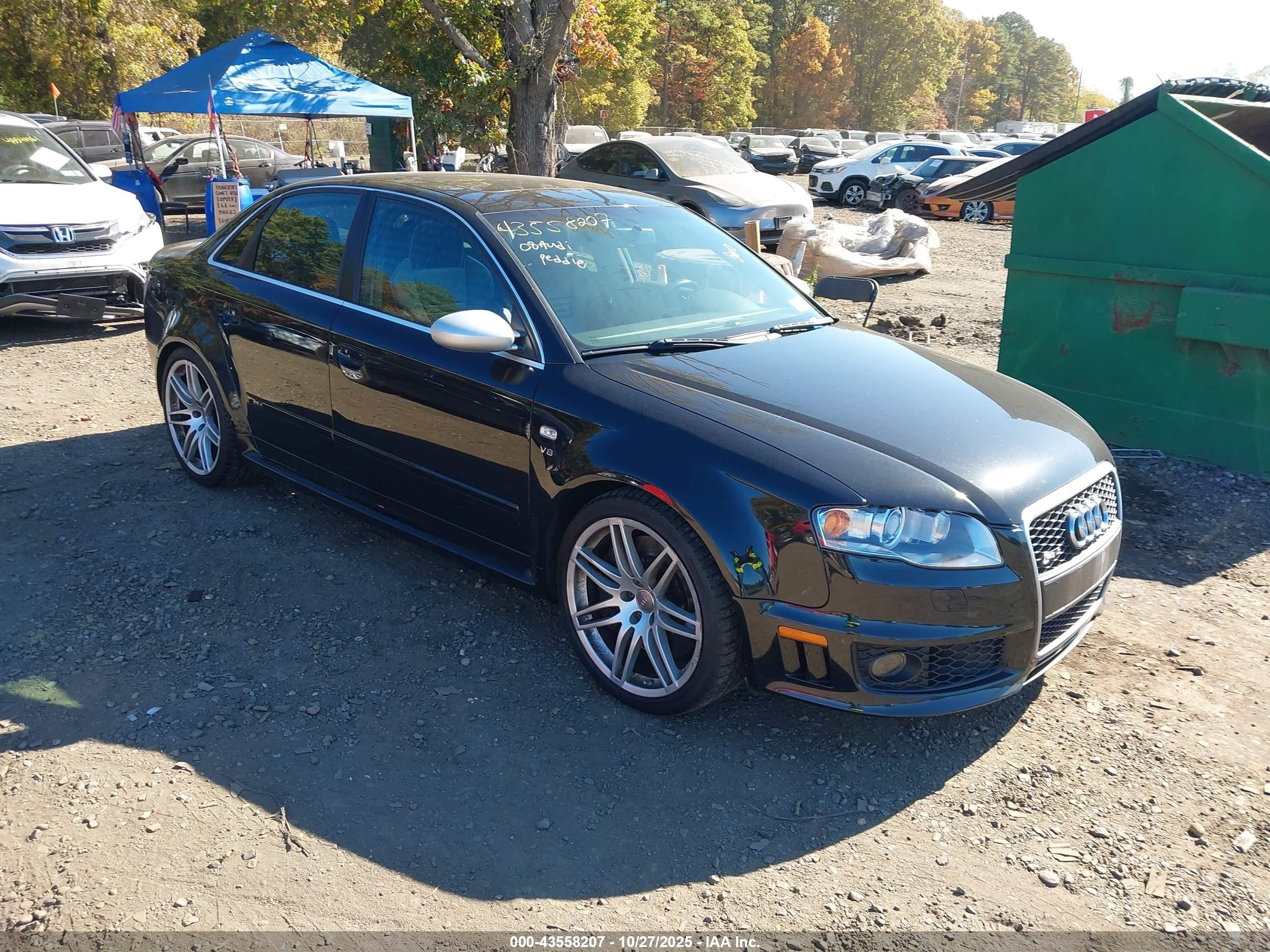 2008 Audi Rs 4 4.2l Black vin: WUADU78E78N902211