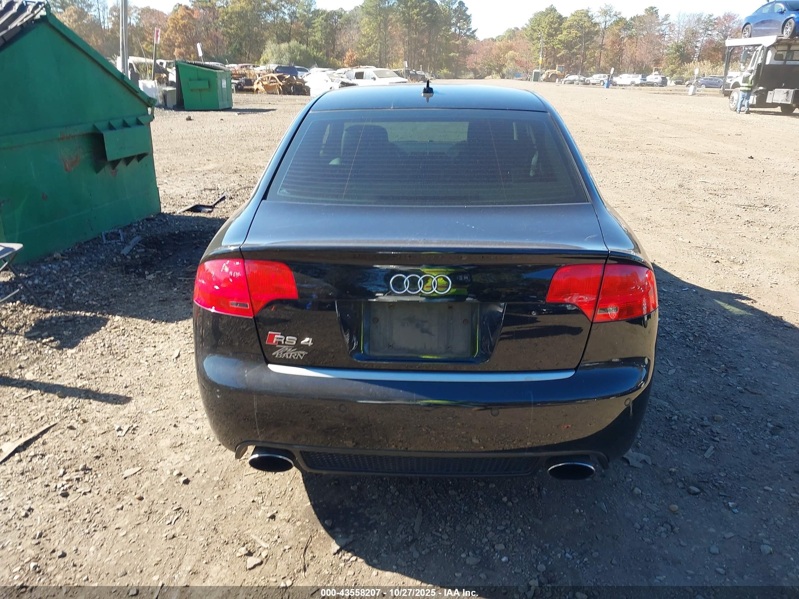 2008 Audi Rs 4 4.2l Black vin: WUADU78E78N902211