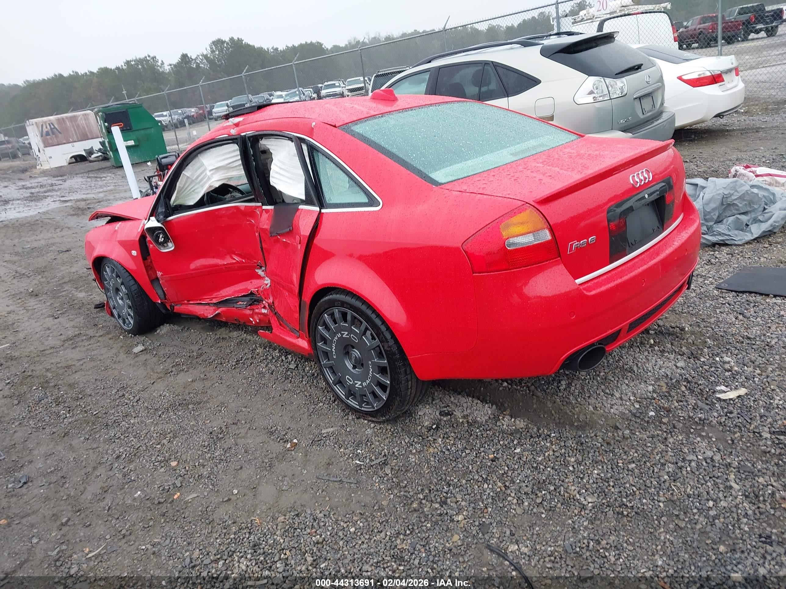 2003 Audi Rs6 4.2 Red vin: WUAPV54B03N905731