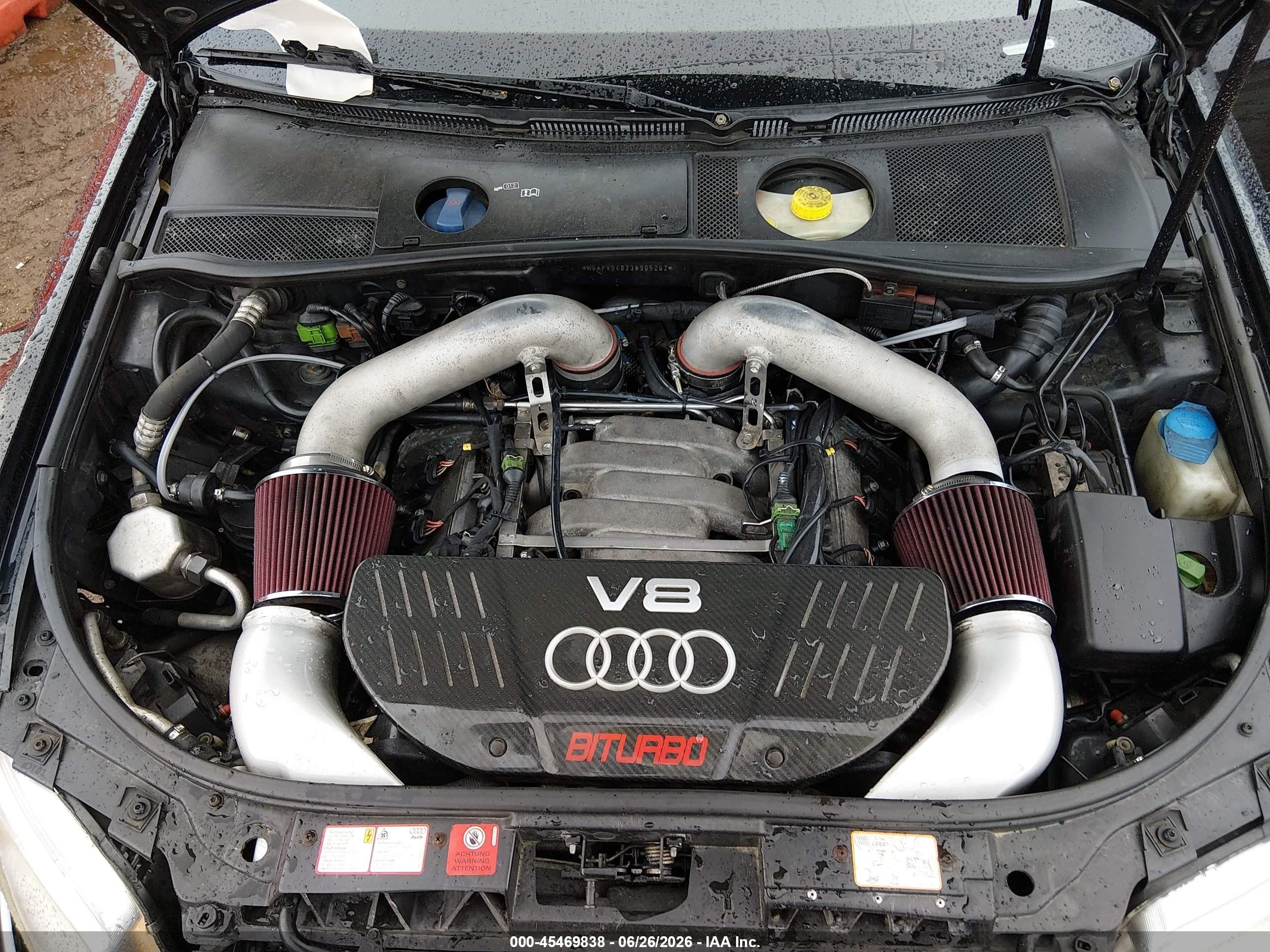 2003 Audi Rs6 4.2 Black vin: WUAPV54B23N905262