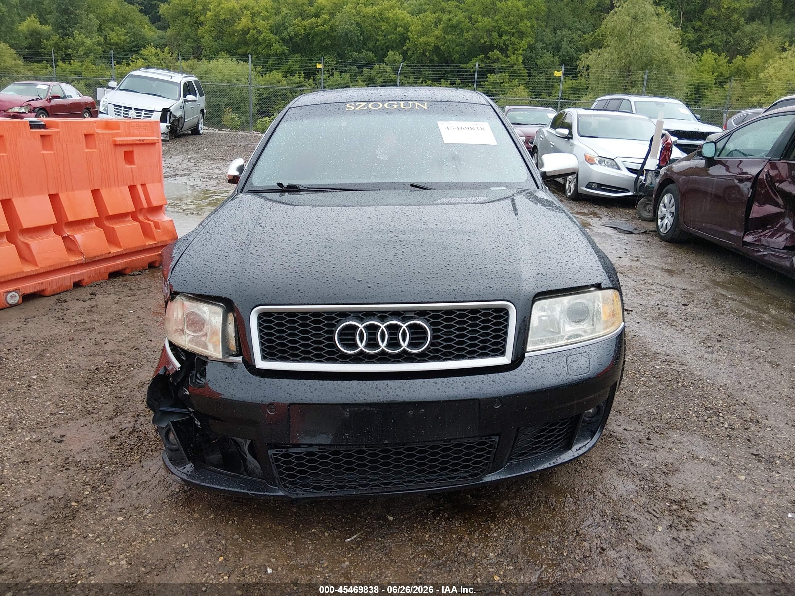 2003 Audi Rs6 4.2 Black vin: WUAPV54B23N905262