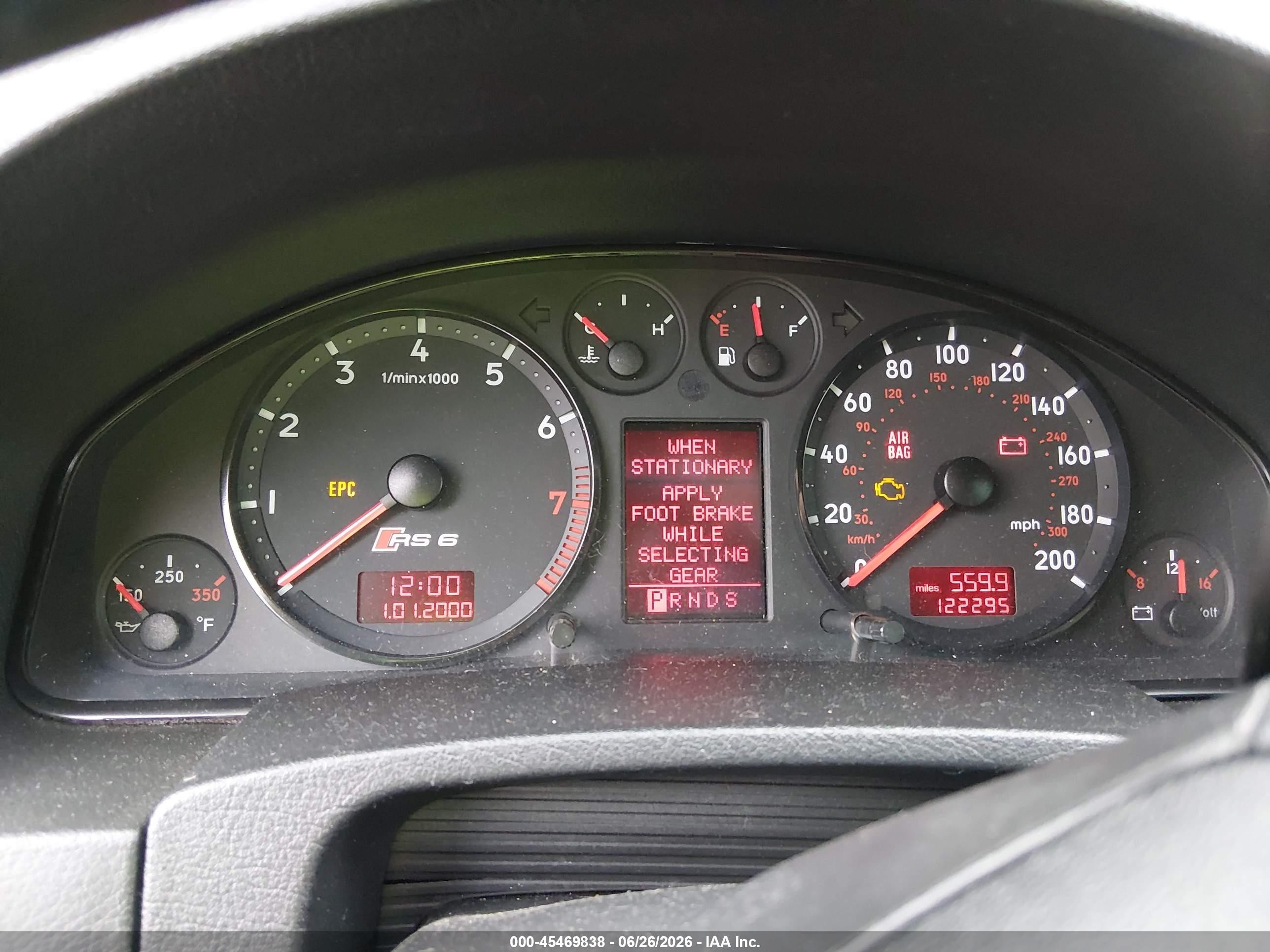 2003 Audi Rs6 4.2 Black vin: WUAPV54B23N905262
