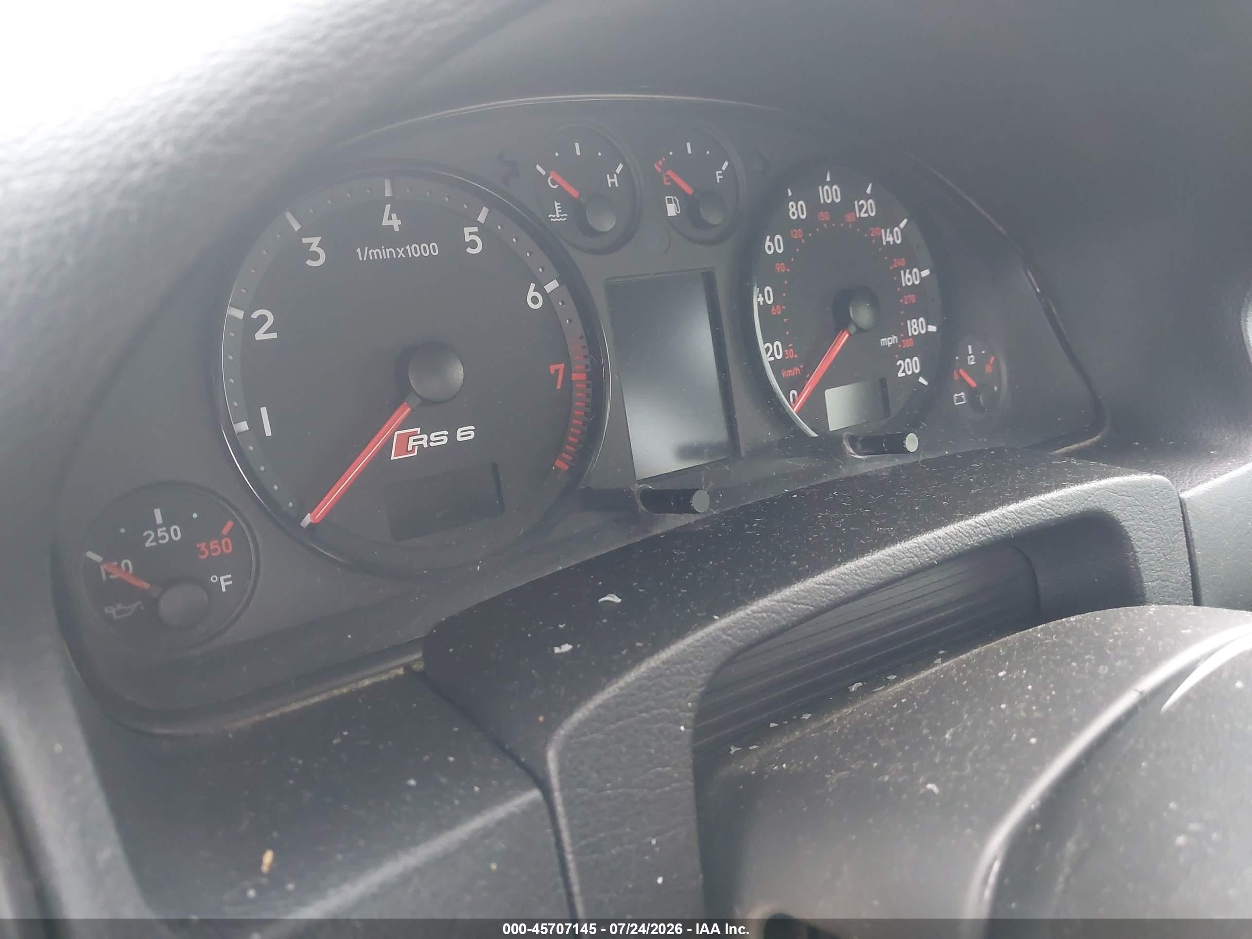 2003 Audi Rs6 4.2 Серый vin: WUAPV64B63N905562