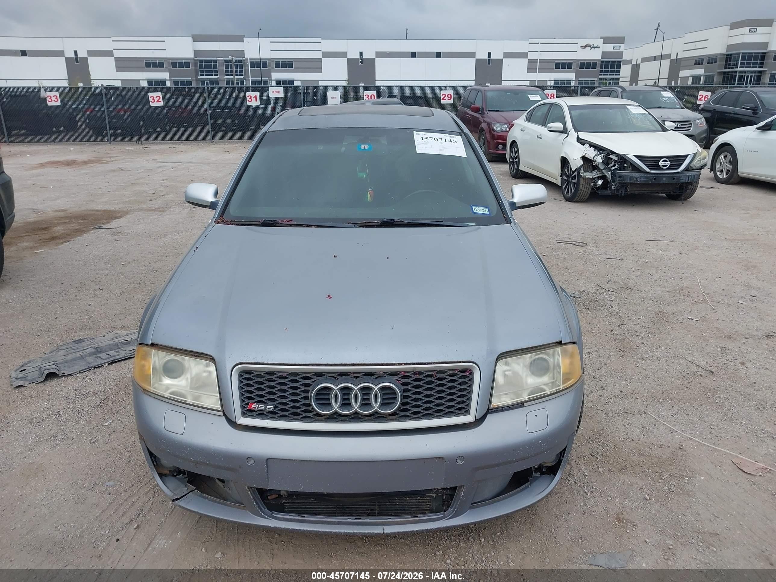2003 Audi Rs6 4.2 Серый vin: WUAPV64B63N905562