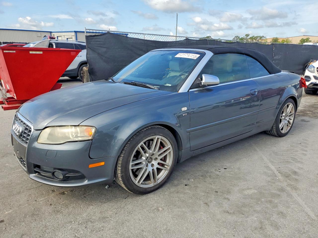 2008 Audi S4 Quattro Cabriolet Gray vin: WUARL48H08K900156