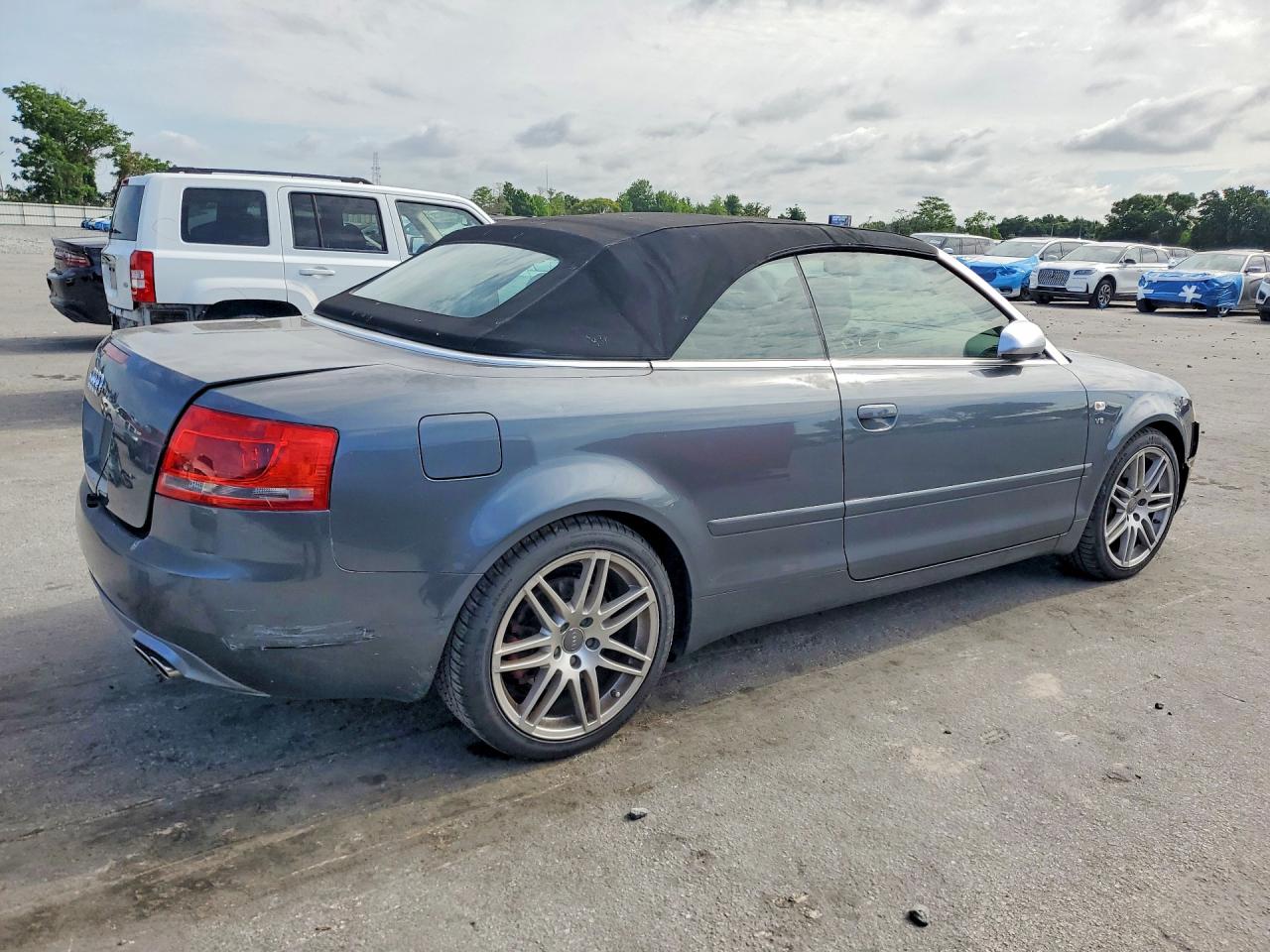 2008 Audi S4 Quattro Cabriolet Gray vin: WUARL48H08K900156
