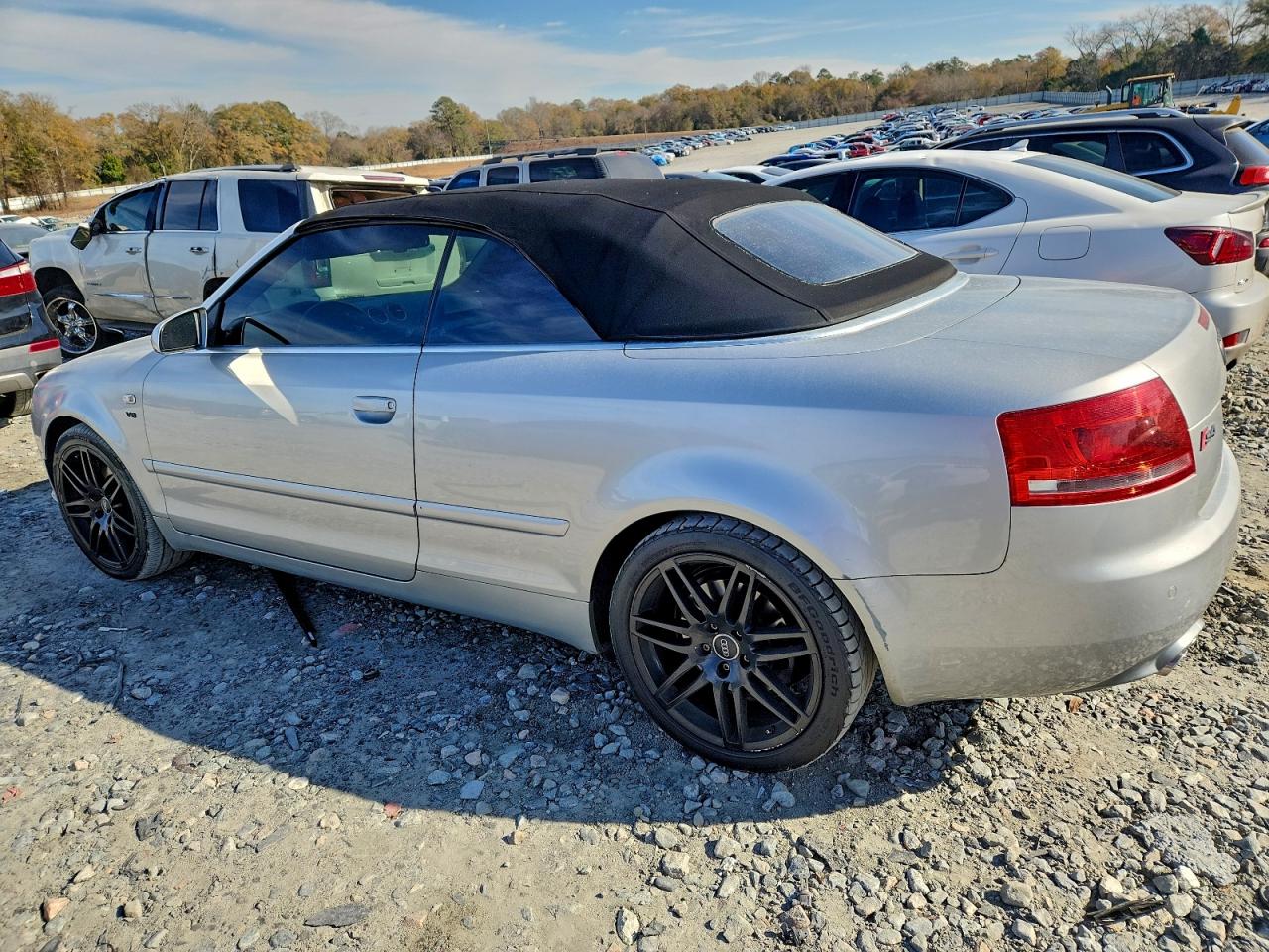 2008 Audi S4 Quattro Cabriolet Серебряный vin: WUARL48H18K900263