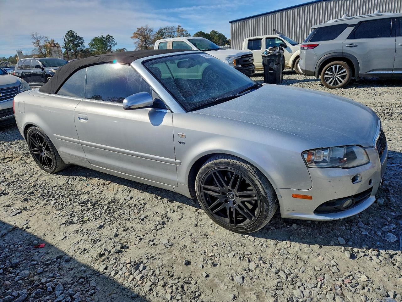 2008 Audi S4 Quattro Cabriolet Серебряный vin: WUARL48H18K900263