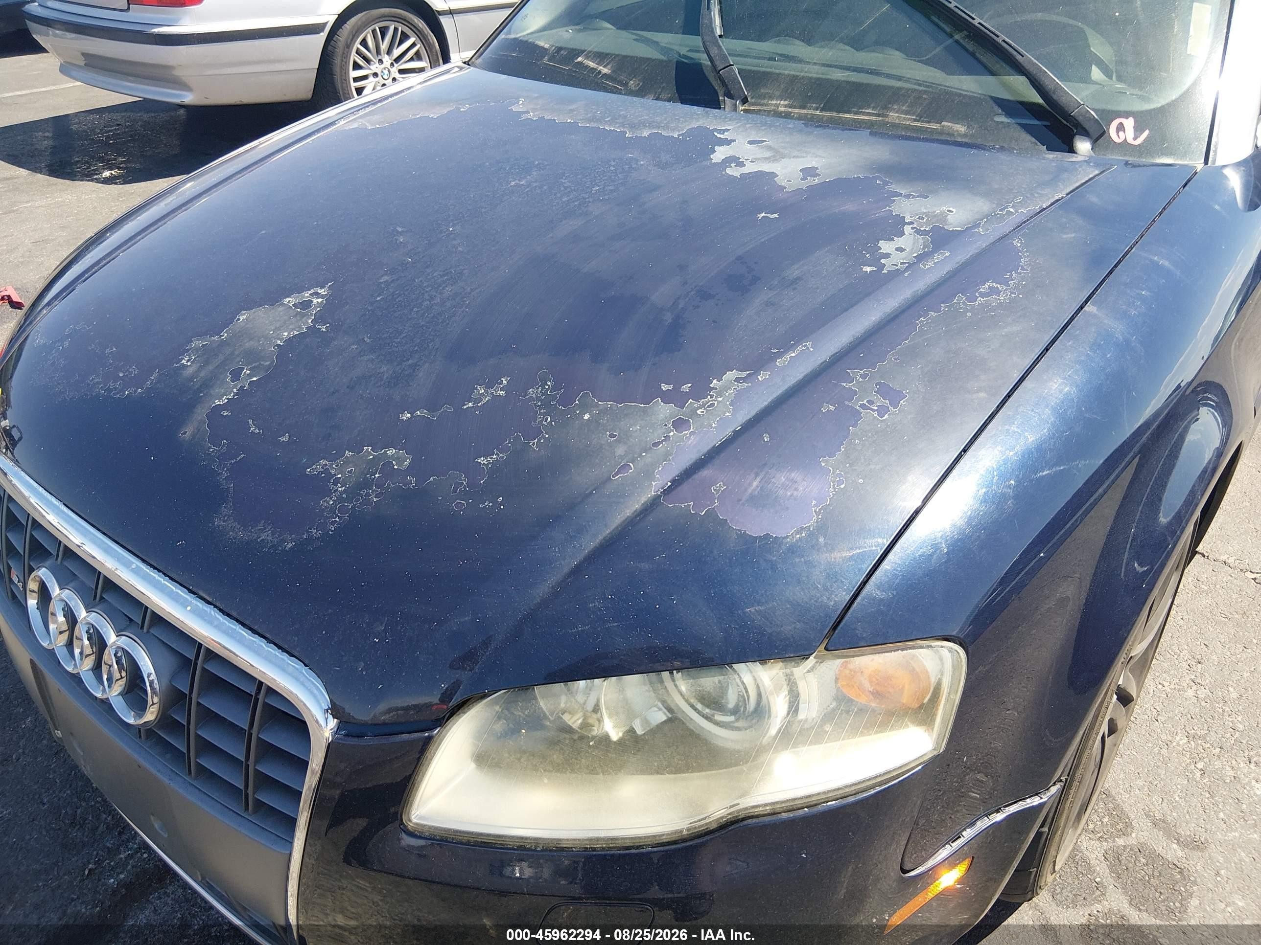 2007 Audi S4 Quattro Cabriolet Синий vin: WUARL48H27K900738