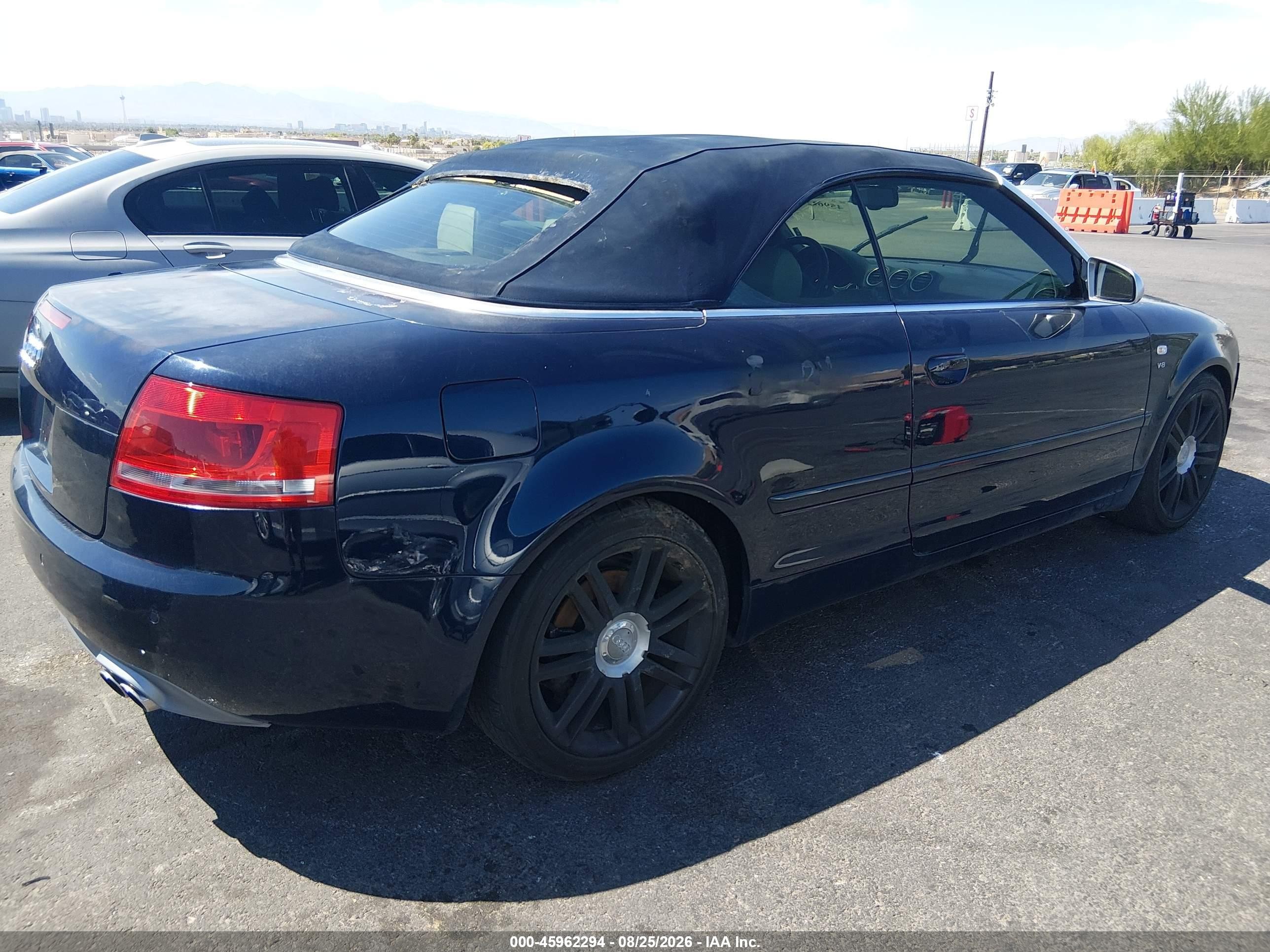 2007 Audi S4 Quattro Cabriolet Синий vin: WUARL48H27K900738