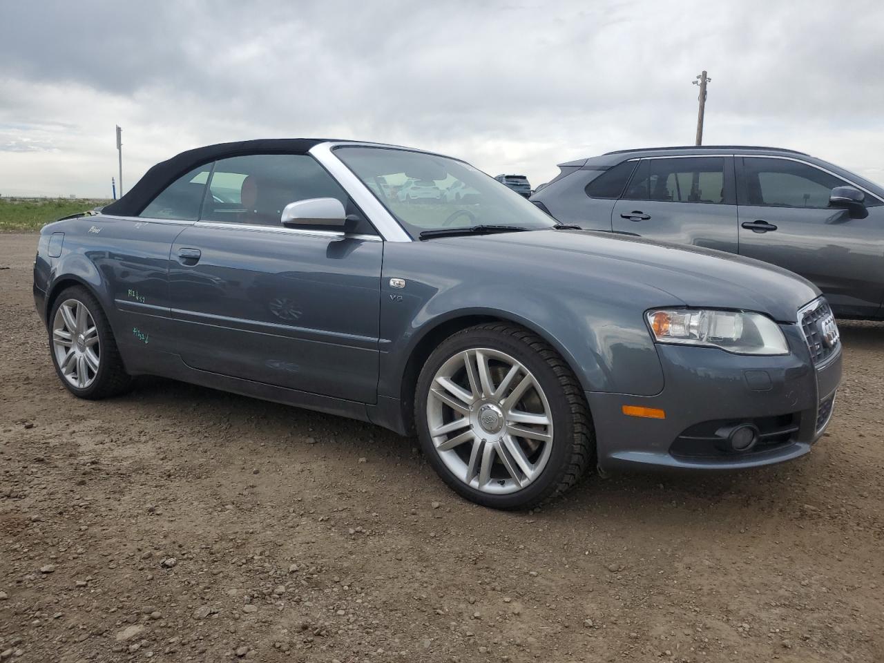 2007 Audi S4 Quattro Cabriolet Gray vin: WUARL48H27K901016