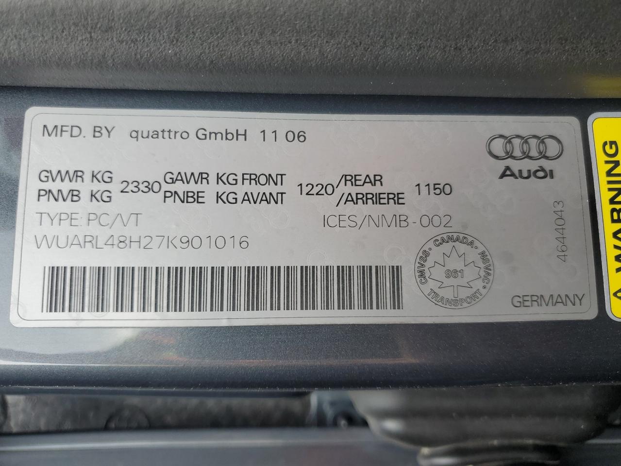 2007 Audi S4 Quattro Cabriolet Gray vin: WUARL48H27K901016