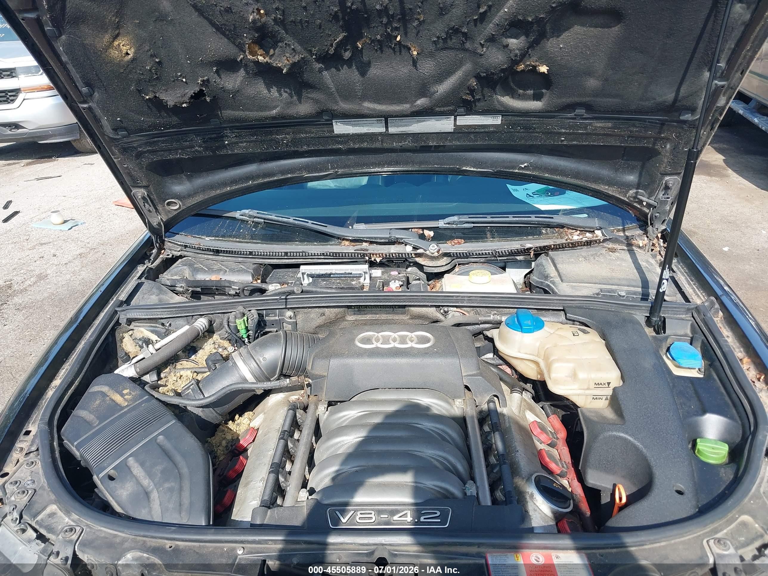 2004 Audi S4 Black vin: WUARL48H44K900526