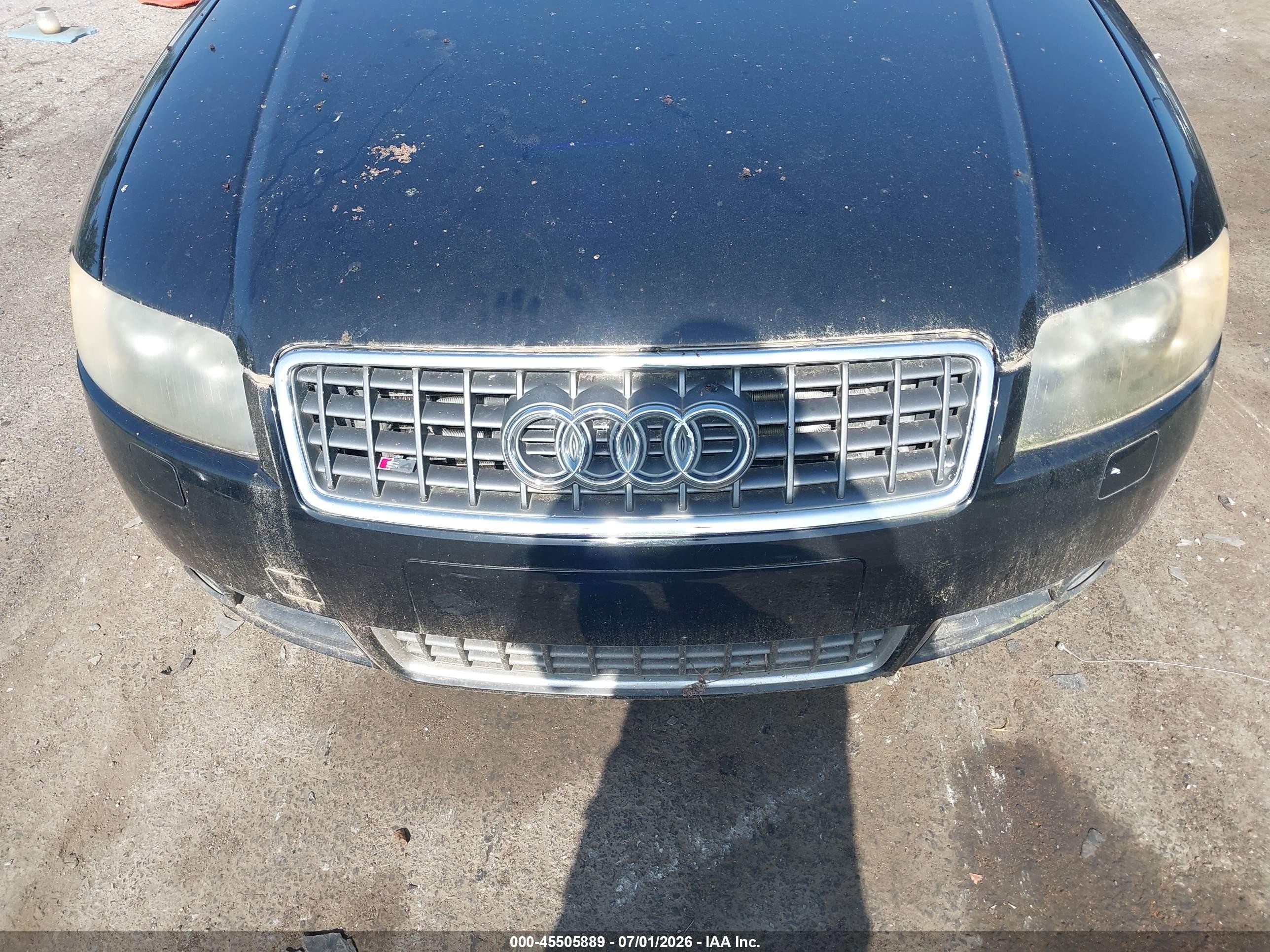 2004 Audi S4 Black vin: WUARL48H44K900526