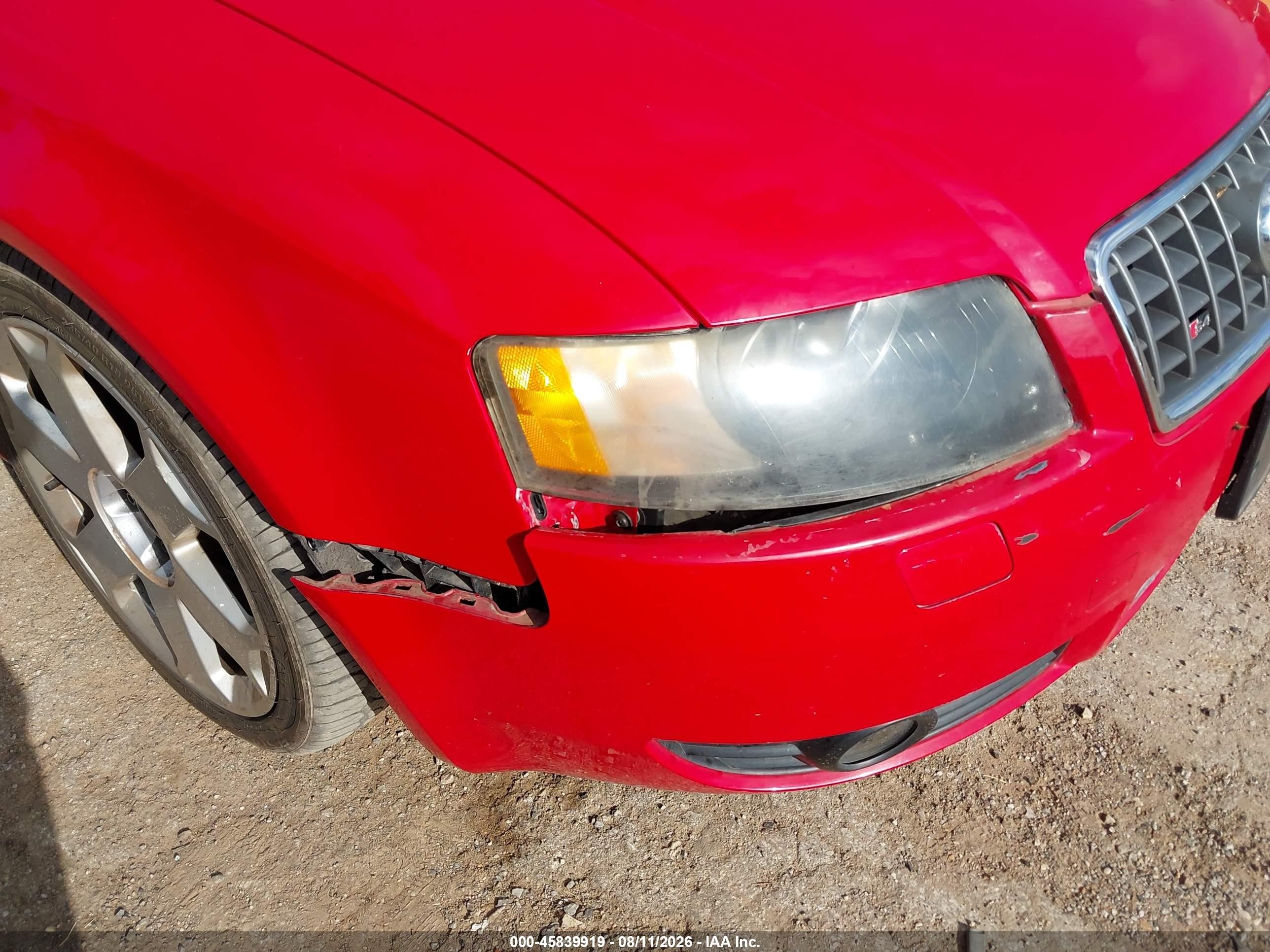 2005 Audi S4   Red vin: WUARL48H45K902178
