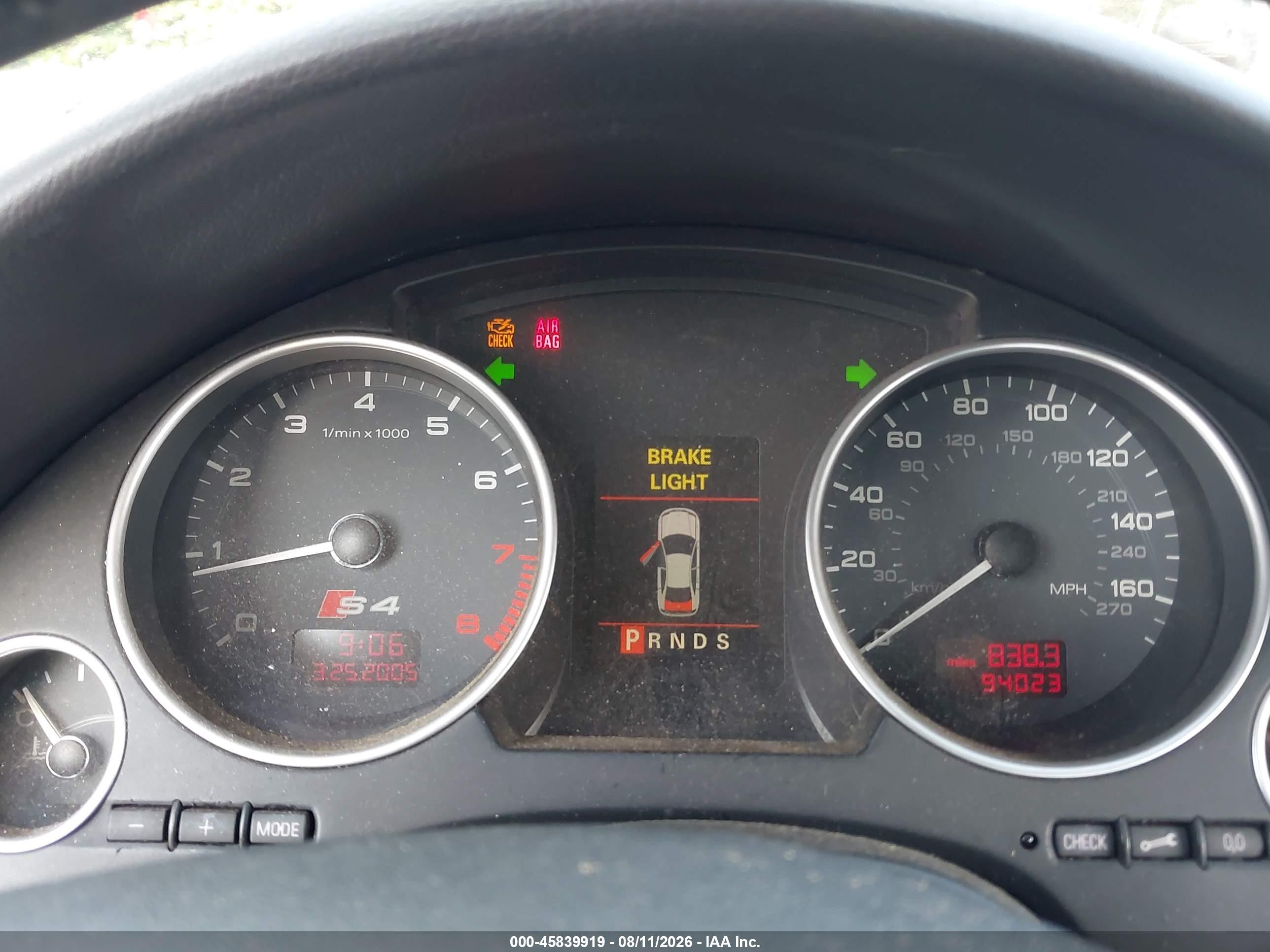 2005 Audi S4   Red vin: WUARL48H45K902178