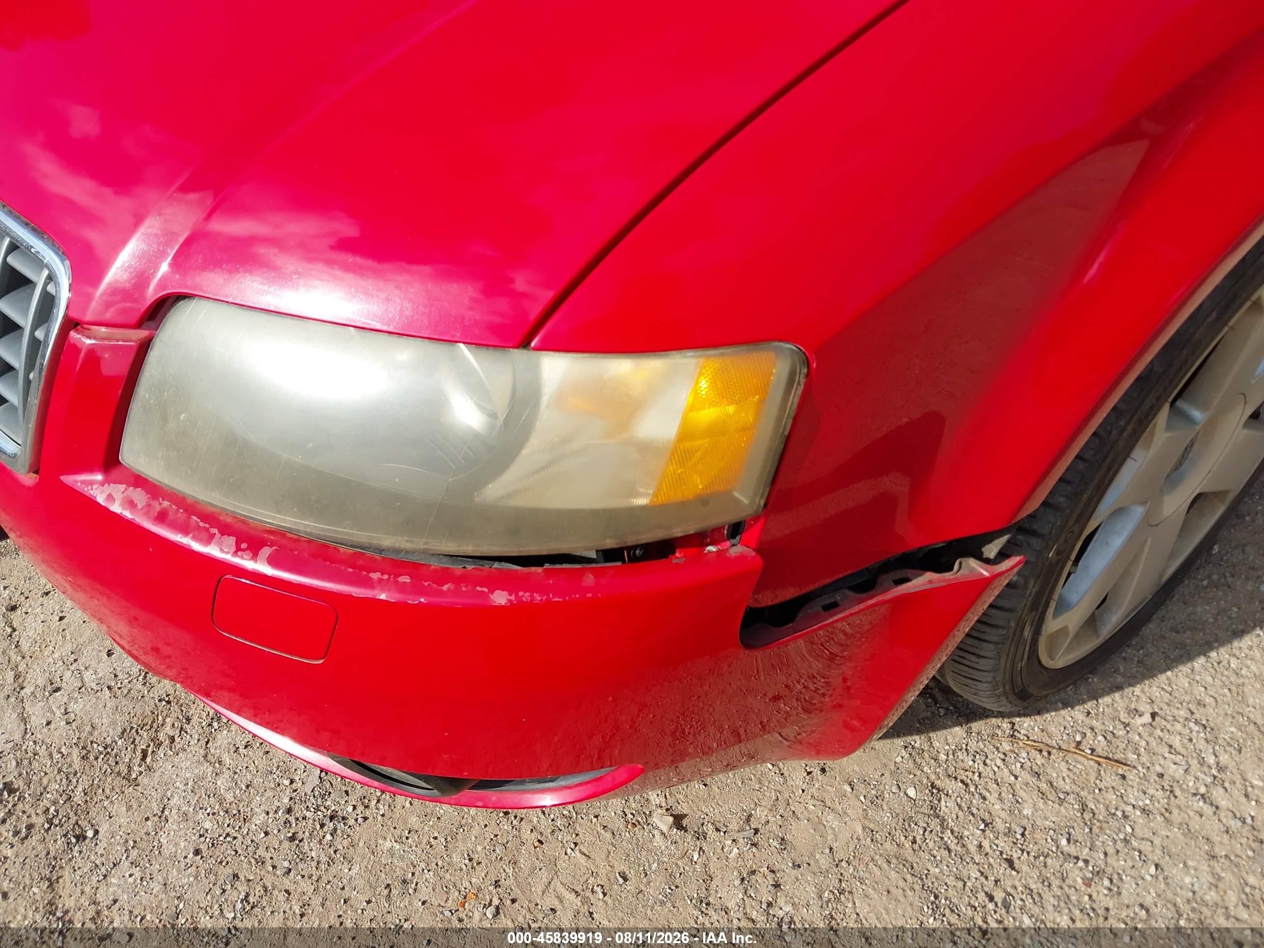 2005 Audi S4   Red vin: WUARL48H45K902178