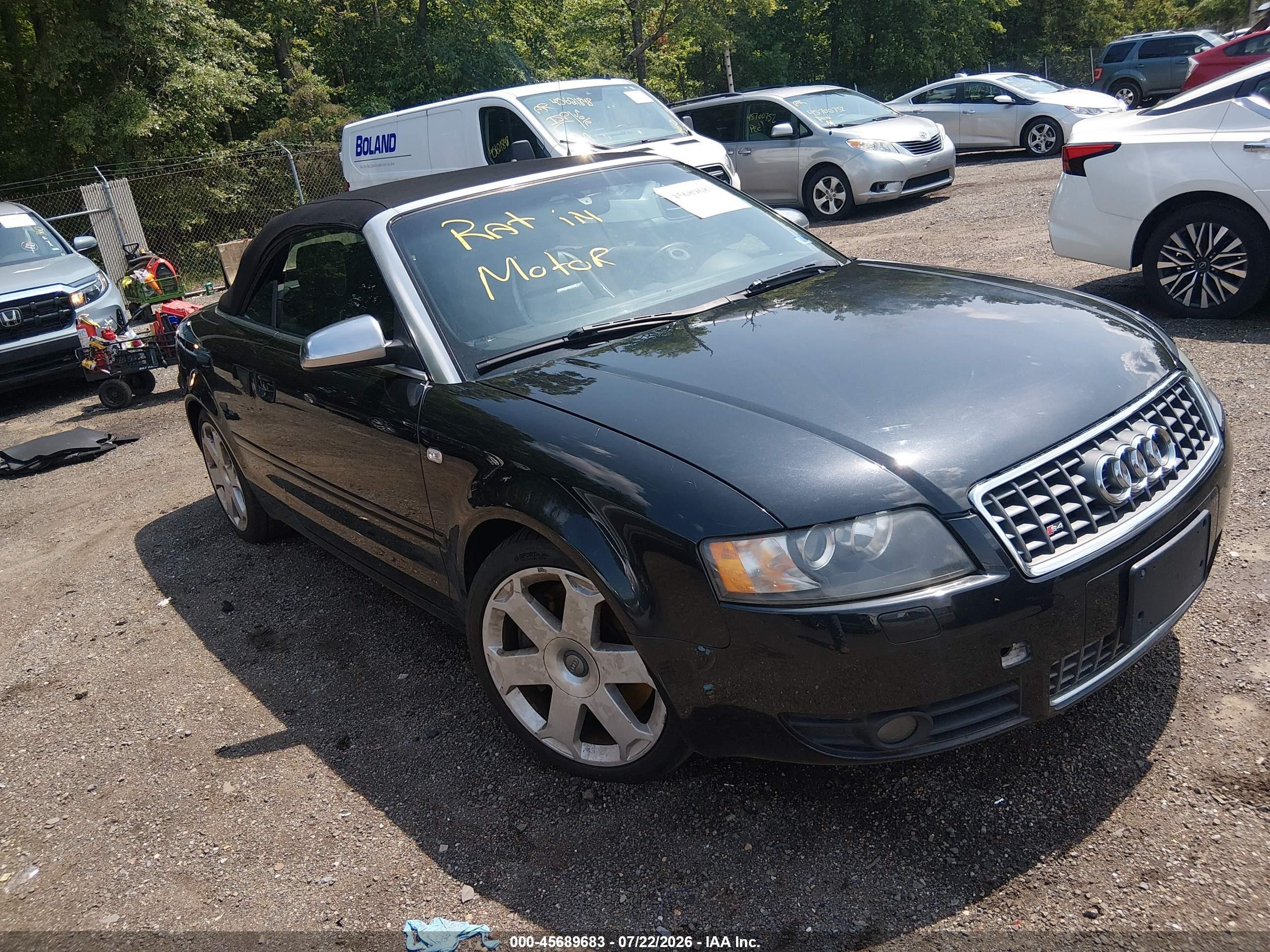 2005 Audi S4   Black vin: WUARL48H65K900481